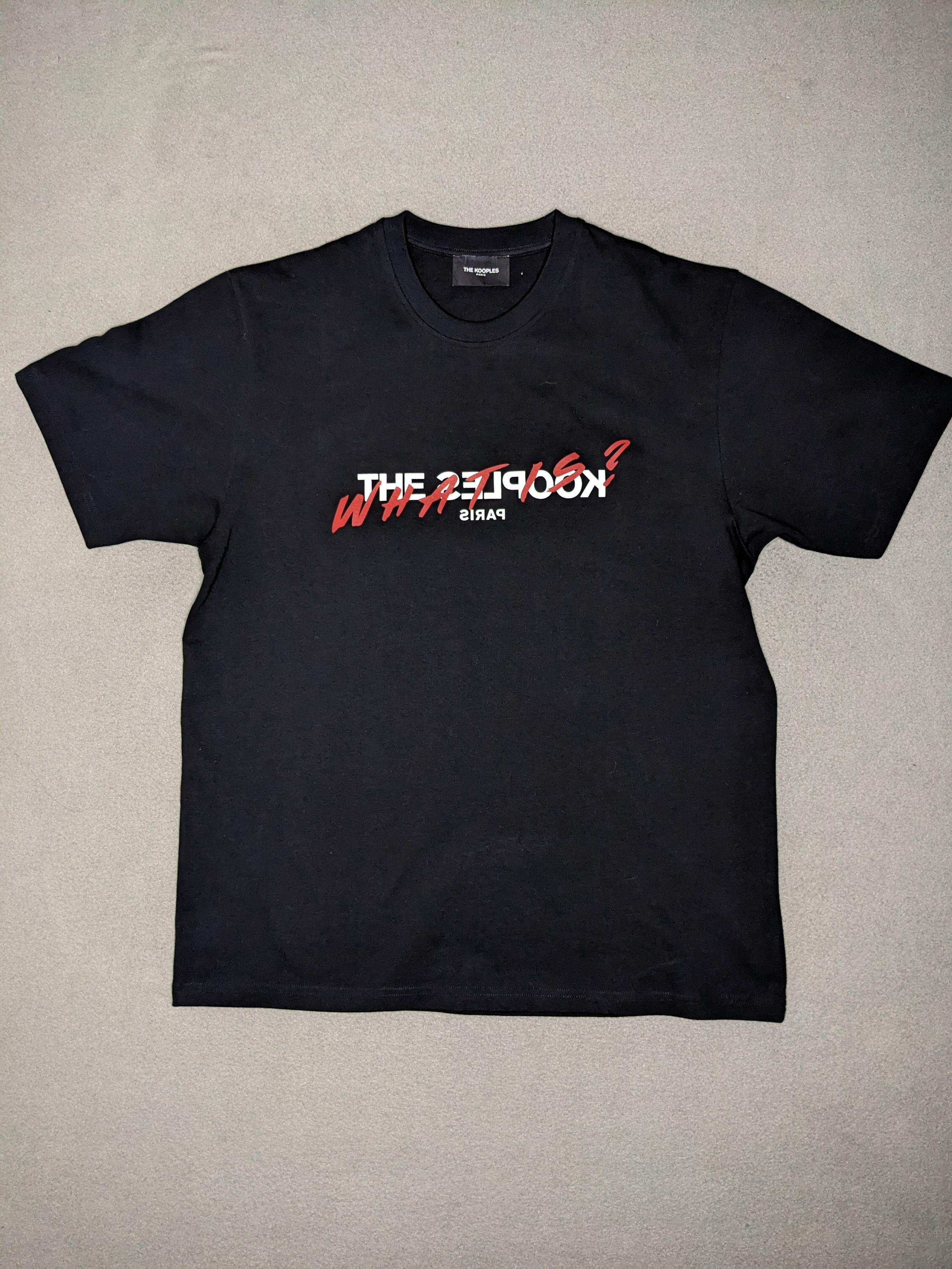 The Kooples The Kooples Paris What Is Shirt Large Graphic Tee Black NWOT Size US L / EU 52-54 / 3 - 1 Thumbnail