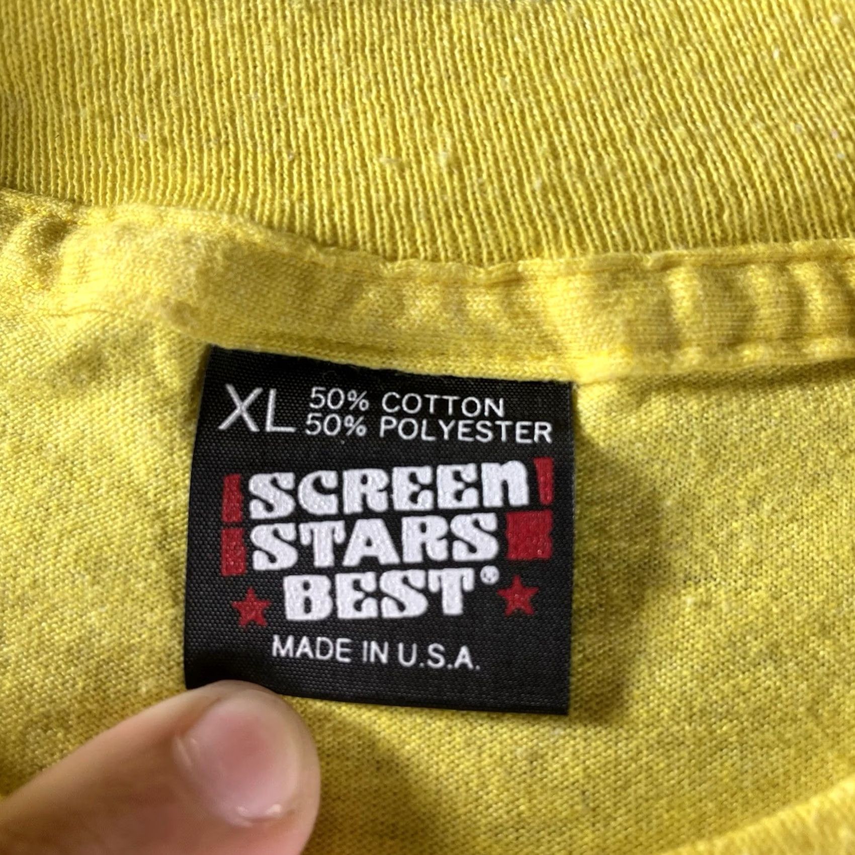 Vintage VINTAGE American Circus Bicentennial Shirt Mens XL Yellow Graphic Print Crew Neck Short Sleeve USA PA 90s Screen Stars Best T-Shirt Men Size US XL / EU 56 / 4 - 3 Thumbnail