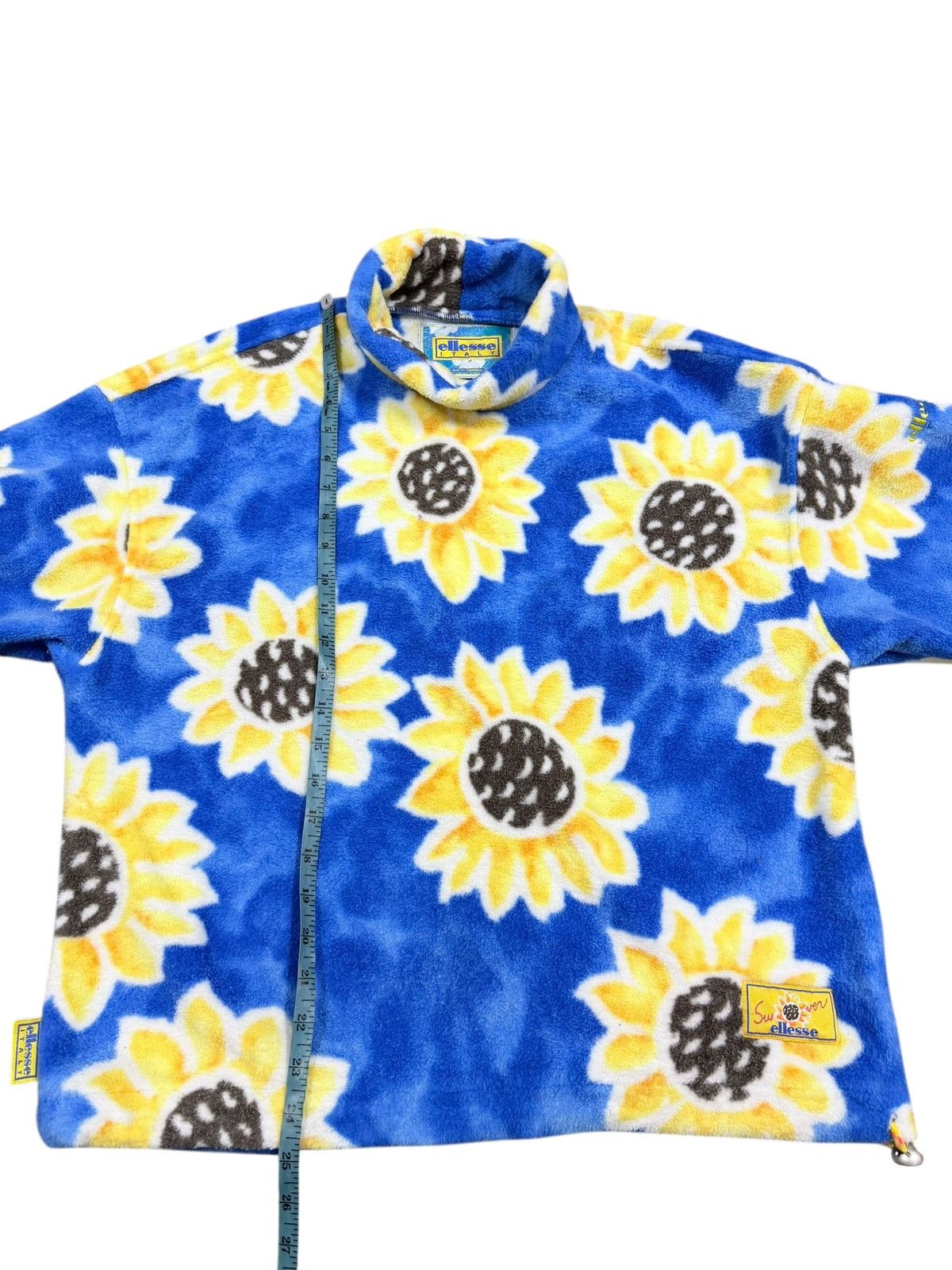 Ellesse Vtg🔥Ellesse Italia Sunflower Fleece Highneck Pullover Size US M / EU 48-50 / 2 - 14 Thumbnail