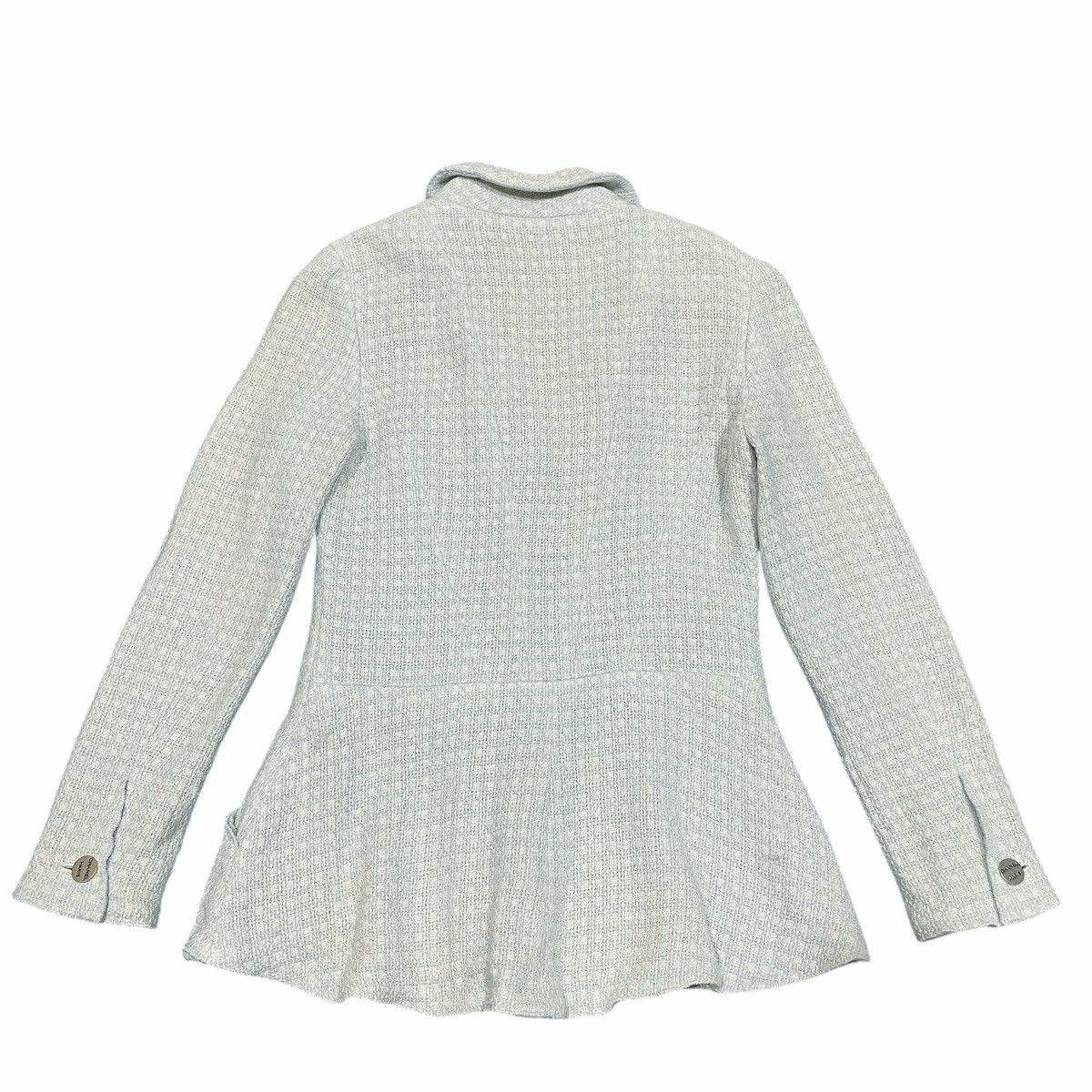 Chanel Chanel Light Blue/Beige Tweed Jacket Size L / US 10 / IT 46 - 4 Thumbnail
