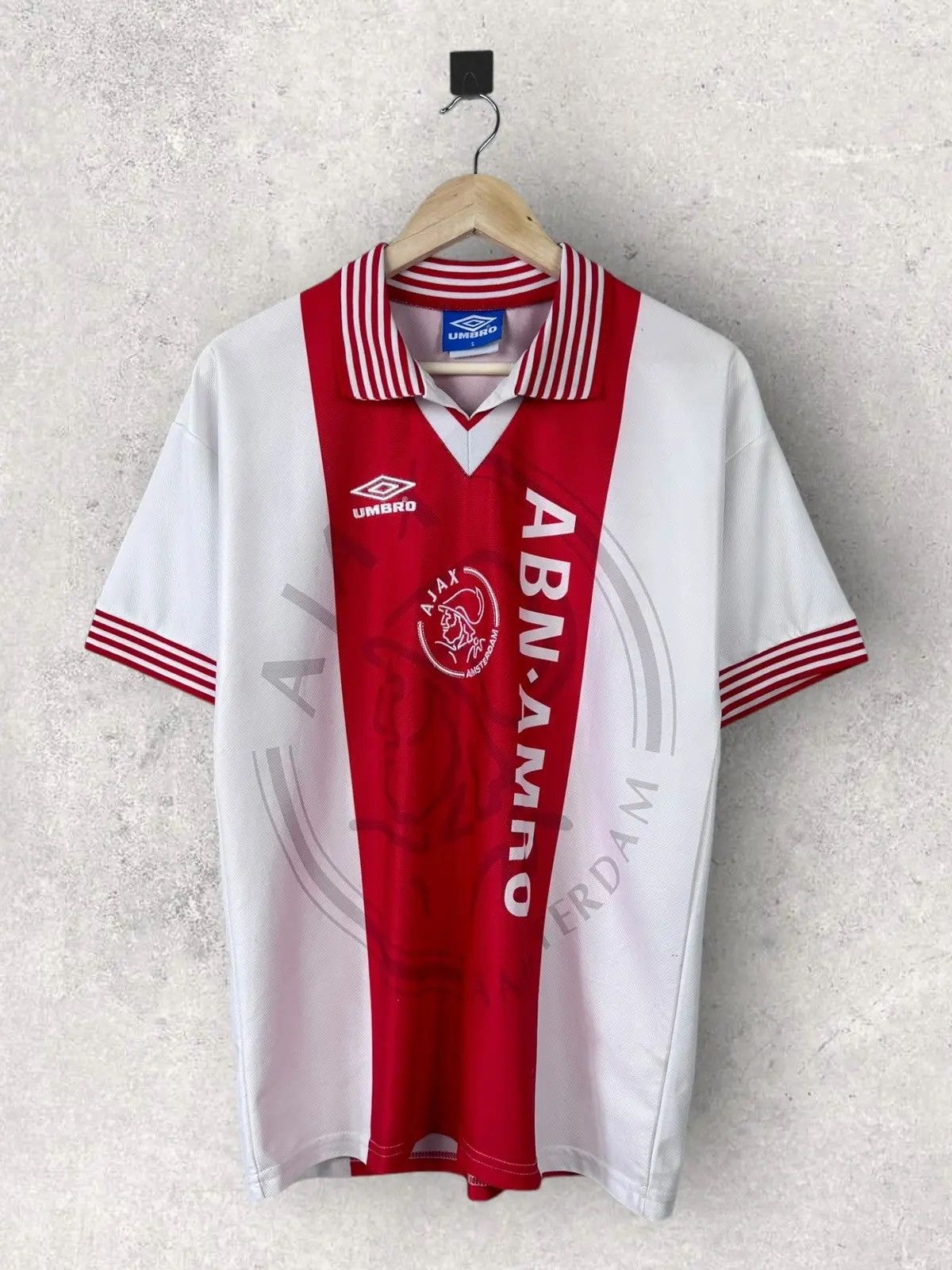 Umbro Vintage Y2k Ajax Soccer Jersey Bergkamp Rare Size US S / EU 44-46 / 1 - 2 Thumbnail