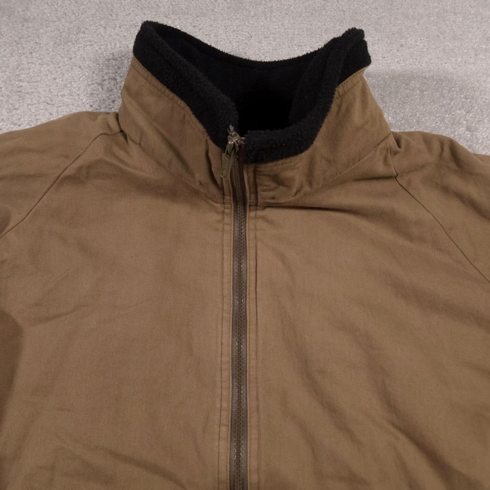 Vintage Kent Jacket Mens XL Brown Workwear Canvas Sherpa Lined Made USA Winter Bomber Jacket with Logo Zipper Pockets Worn Size US XL / EU 56 / 4 - 3 Thumbnail