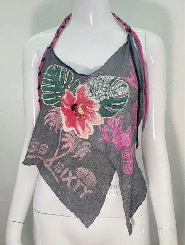 Miss Sixty Miss Sixty Vintage Beaded Halter Backless Vest. Size M / US 6-8 / IT 42-44 - 1 Thumbnail