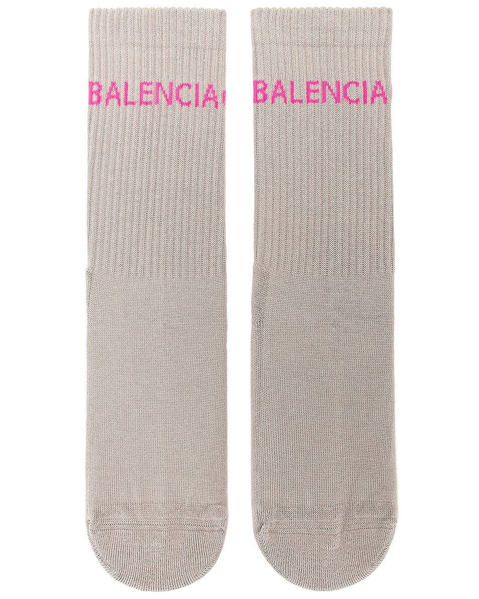 Balenciaga o1srvl11e0424 Size: M BB Tennis Socks in Beige Size ONE SIZE - 3 Thumbnail