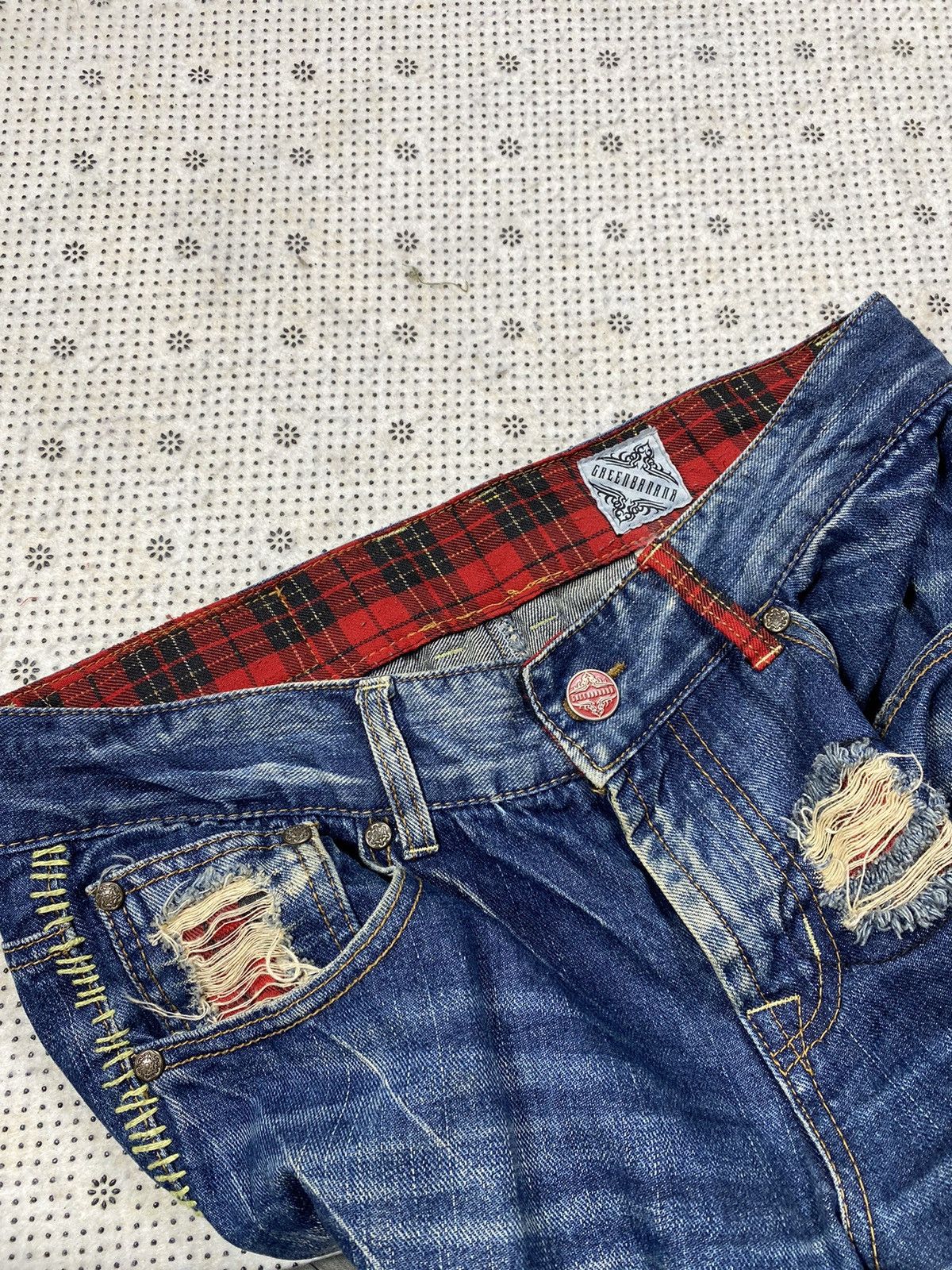 Hysteric Glamour × PPFM Extremely Rare Distressed Denim By Green Banana Size US 33 - 10 Thumbnail