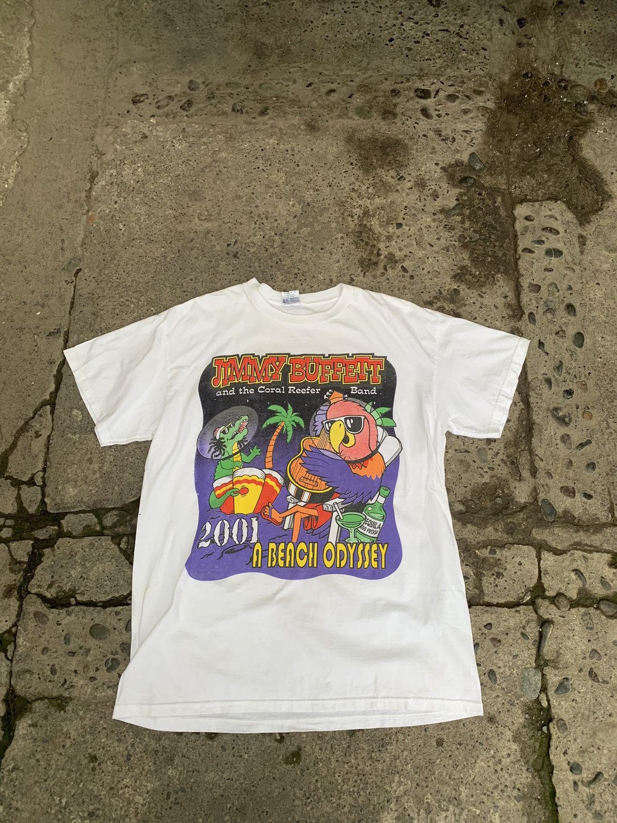 Band Tees × Vintage Vintage jimmy buffet a beach odyssey 2001 T shirt Size US L / EU 52-54 / 3 - 1 Thumbnail