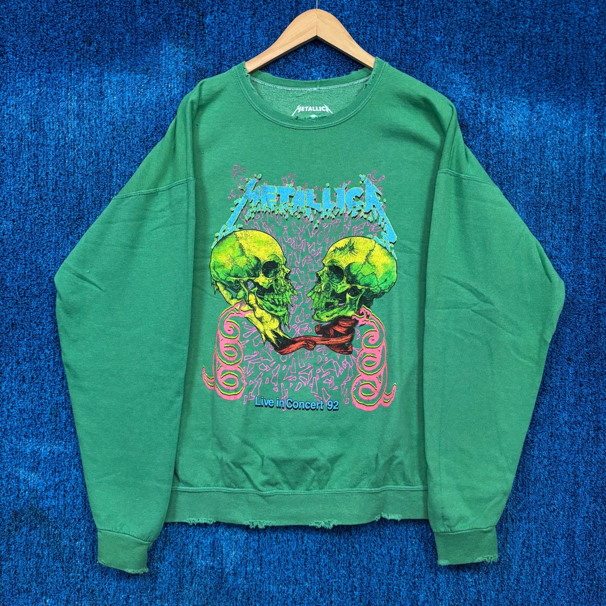 Metallica Live in Concert 92 Oversize Heavy Metal Crewneck M