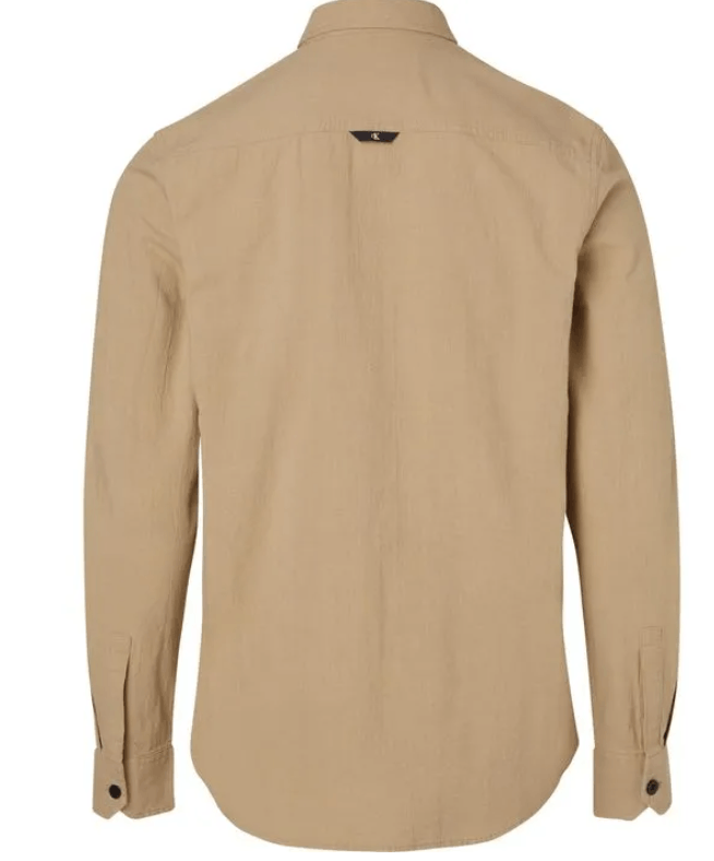 CALVIN KLEIN J. BEIGE SHIRT LONG SLEEVE TRAVERTINE SIZE XL
