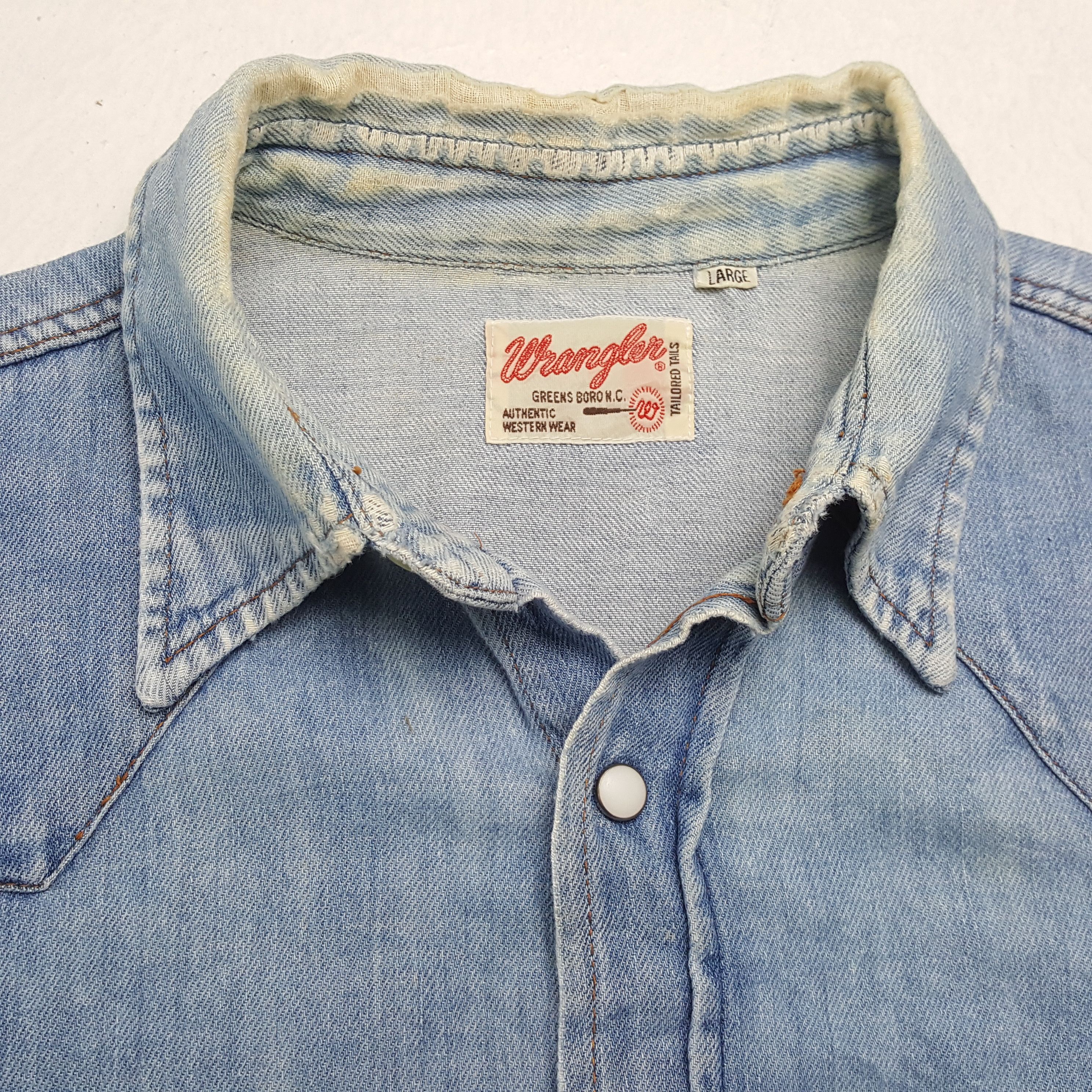 Vintage × Wrangler WRANGLER American Classic Style Casual Shirt Size US L / EU 52-54 / 3 - 9 Thumbnail