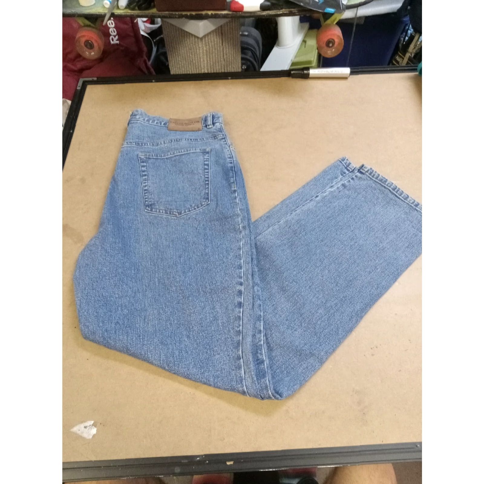 Denime Lauren Jeans Co. Jeans Women 12 Regular 33" Waist 30" Inseam Blue Denim Straight Leg 33 Unique Logo Zipper Button Stretch Vintage No N/A Size 24" / US 00 / IT 34 - 2 Thumbnail