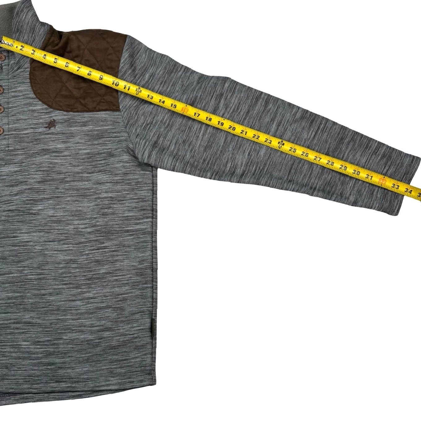 Vintage Catchin' Deers Sweatshirt Men 1/4 Button Pullover XL Gray Mock Neck Long Sleeve Polyester Size US XL / EU 56 / 4 - 7 Thumbnail