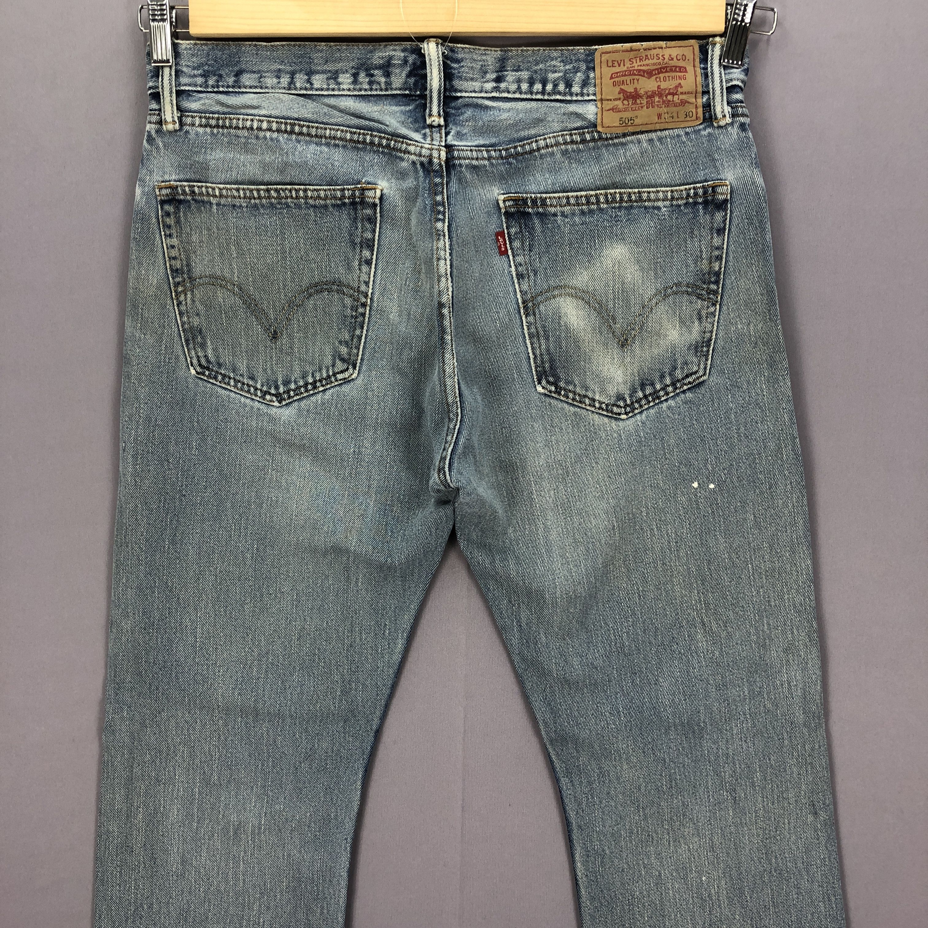 Levi's Vintage Levis 505 Jeans Dirty Levi's Mud Wash Faded Denim Size US 34 / EU 50 - 6 Thumbnail