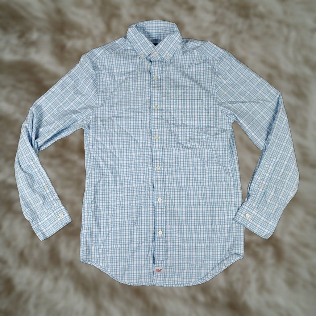 Vineyard Vines VINEYARD VINES Shirt Mens XS Blue Plaid Murray Classic Fit Long Sleeve Stretch Button-Down Casual - Men XS Blue Plaid 90s? (No, avoid 90s) Size US XS / EU 42 / 0 - 1 Thumbnail