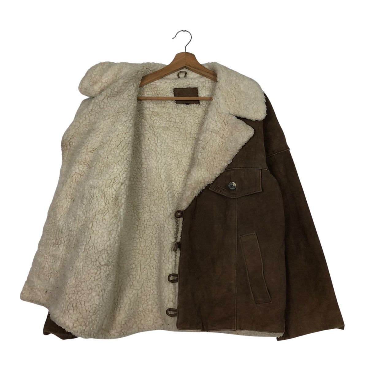 Japanese Brand VINTAGE BIKER LEATHER JACKET SHEARLING UNBRAND ISSEY MIYAKE Size US M / EU 48-50 / 2 - 13 Thumbnail