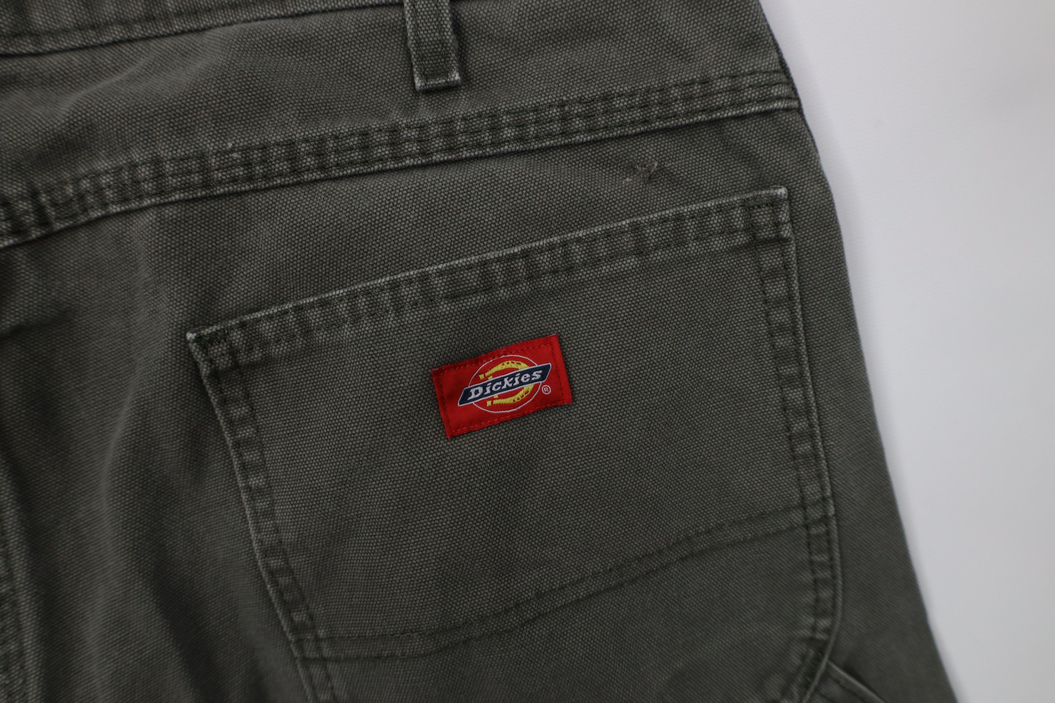 Dickies Vintage Y2K Dickies Wide Leg Canvas Dungaree Pants Green Size US 36 / EU 52 - 15 Thumbnail