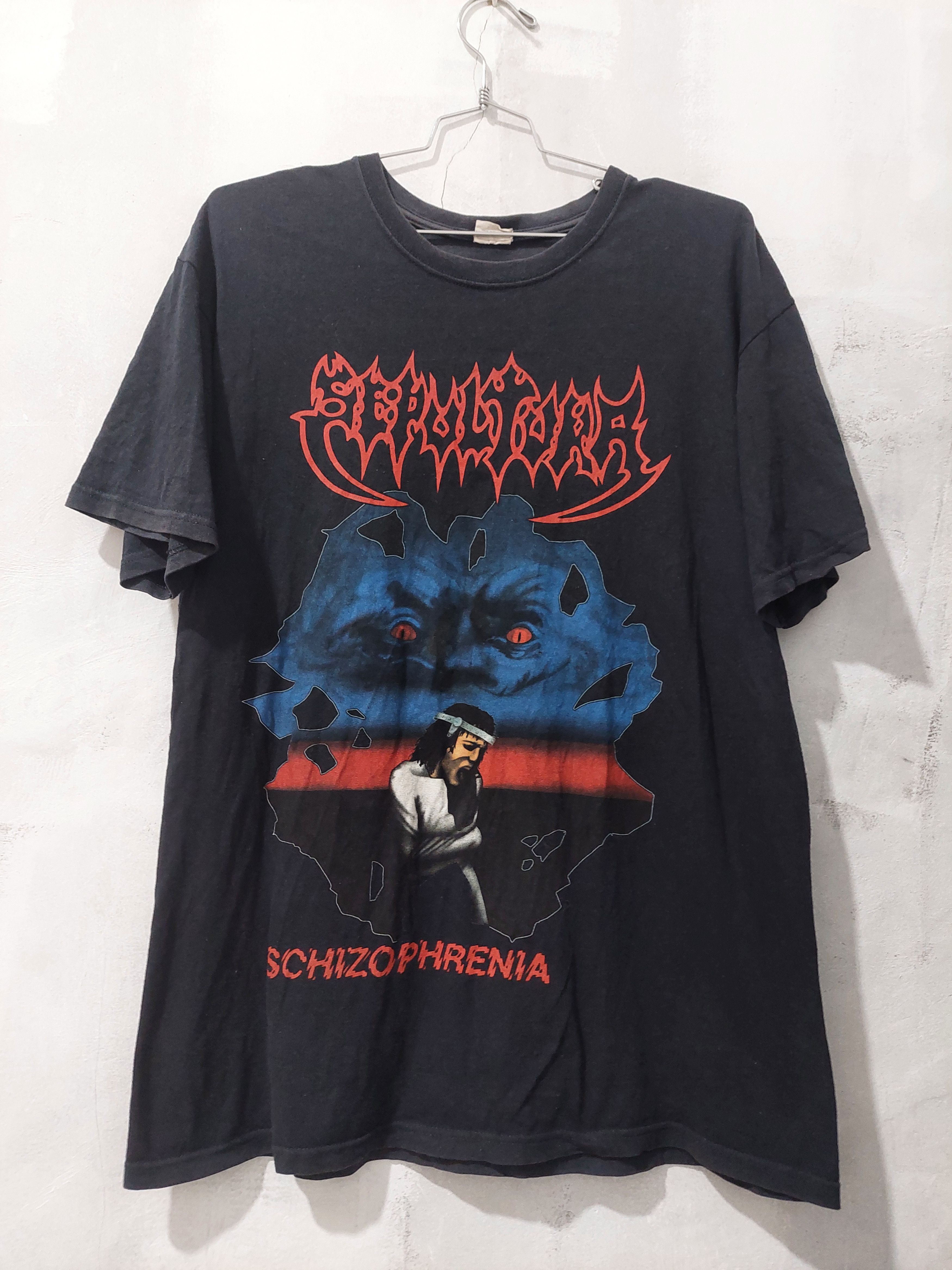 image of Archival Clothing x Band Tees Sepultura Schizophrenia in Black, Men's (Size Large)