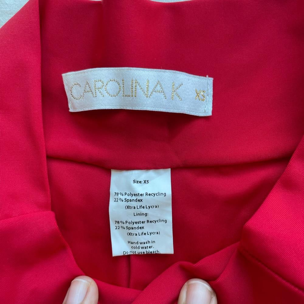 Designer Carolina K Red Selena swim bikini bottoms XS Size ONE SIZE - 4 Thumbnail