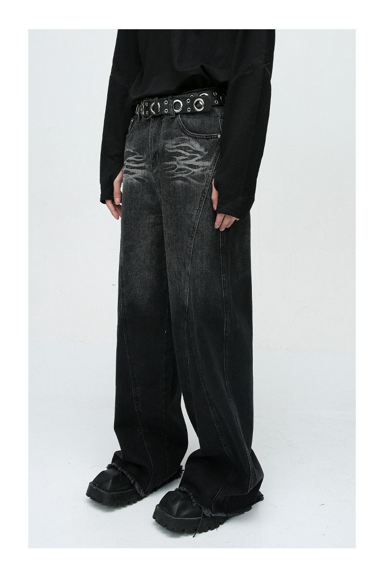 Japanese Brand × Jean Street retro patchwork loose washed jeans Size US 32 / EU 48 - 6 Thumbnail