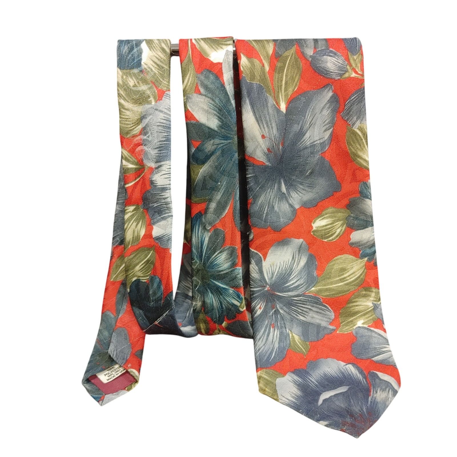 Other American Traditions Men's Polyester Red/Blue Floral Tie Size ONE SIZE - 1 Thumbnail