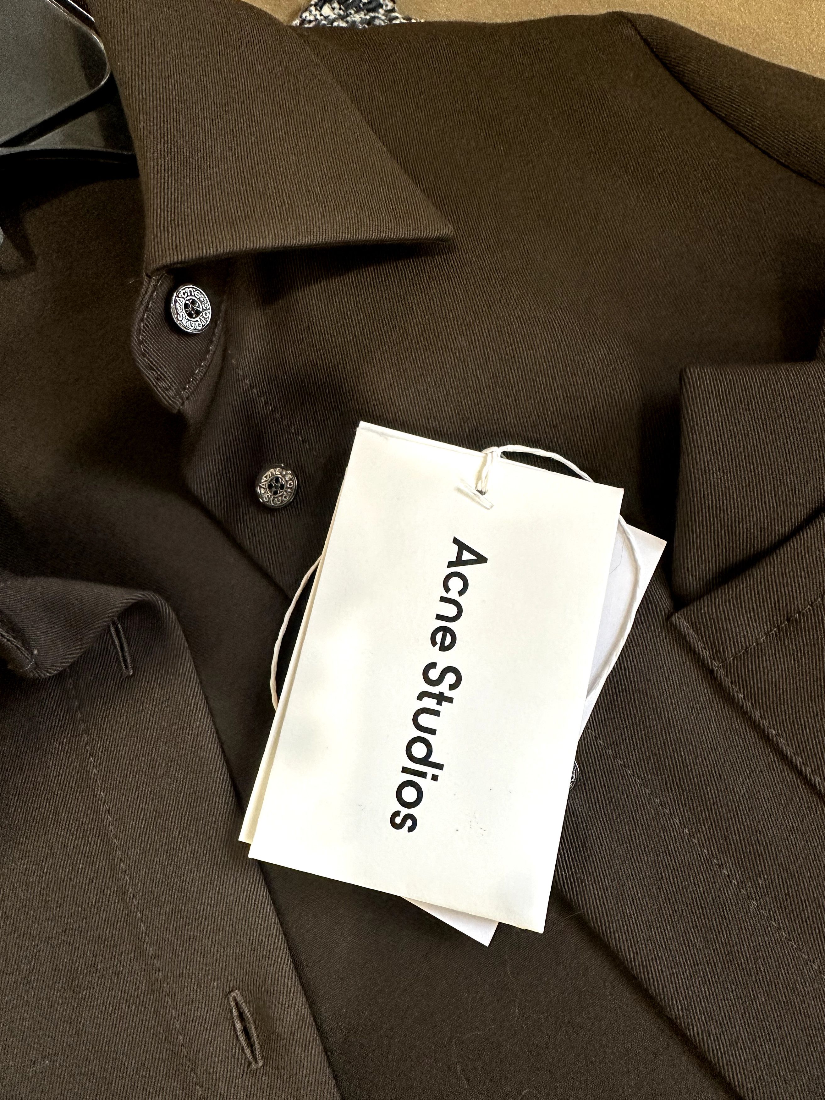 Acne Studios Acne Studios Tie Detail Wool Twill Shirt Size XS / US 0-2 / IT 36-38 - 5 Thumbnail
