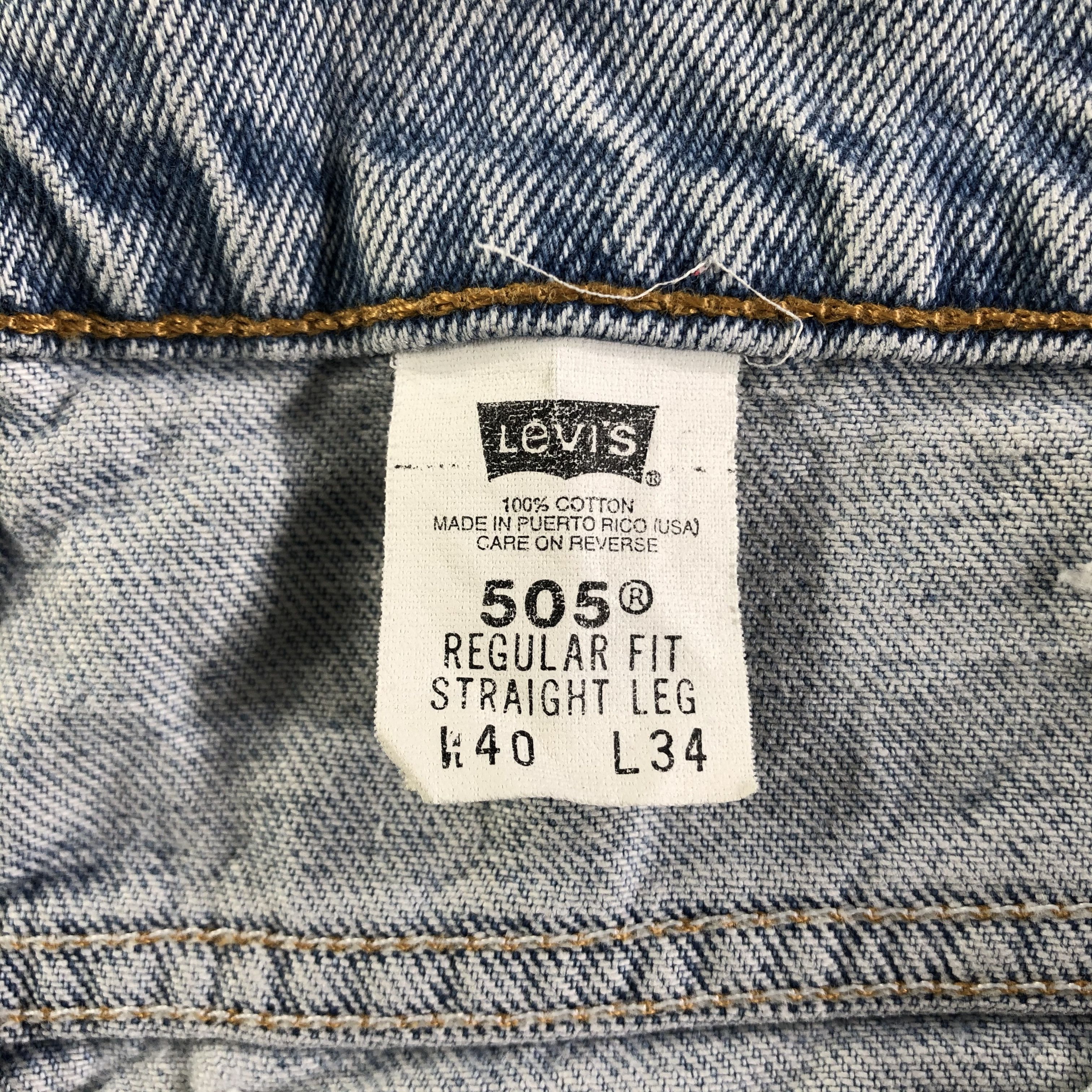 Levi's Vintage Light Wash Levis 505 Jeans-J4439 Size US 39 - 10 Thumbnail