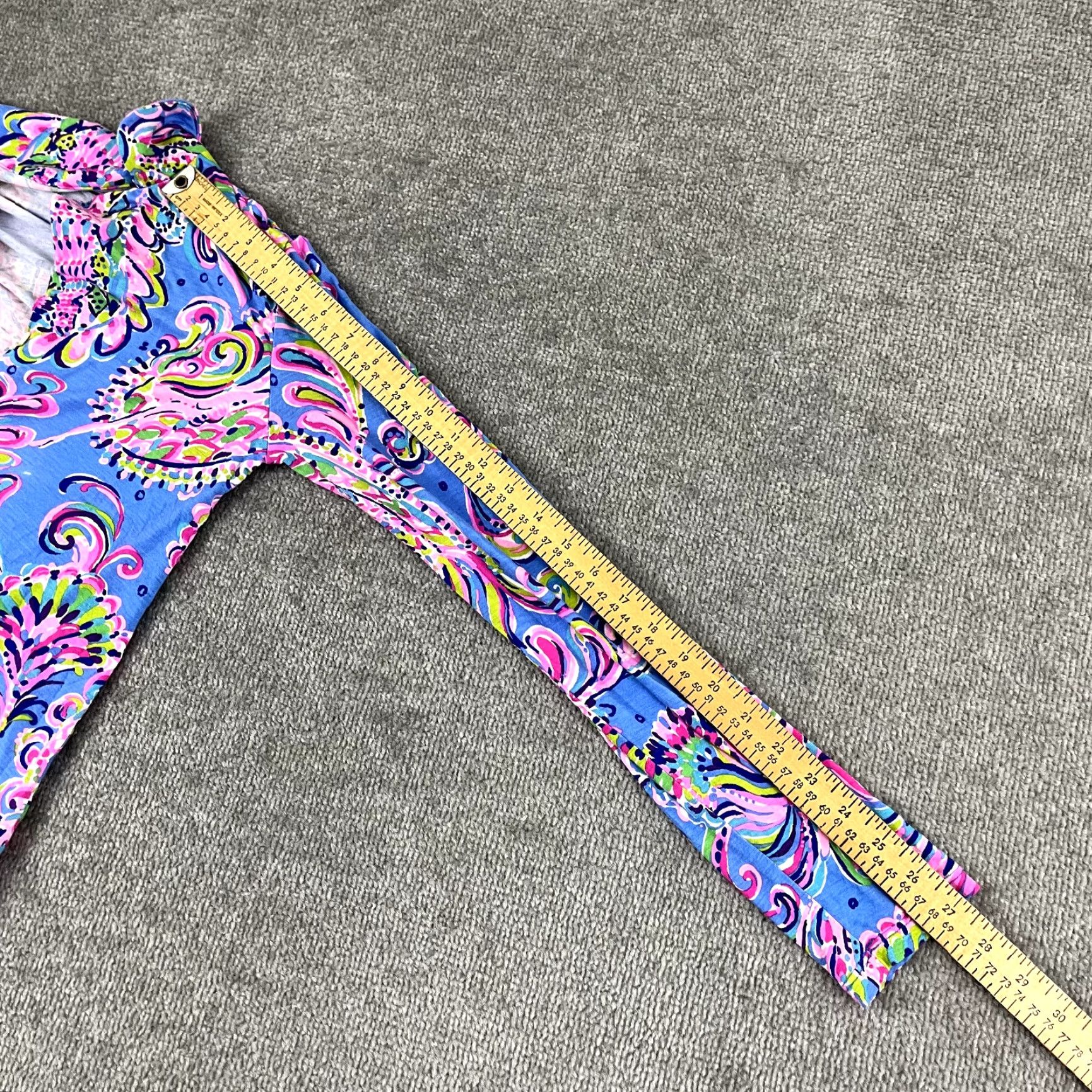 Lilly Pulitzer Lilly Pulitzer Women's XS Pajama Knit Button-Up Shirt Floral Blue Pink Preppy Casual Summer Size XS / US 0-2 / IT 36-38 - 7 Thumbnail