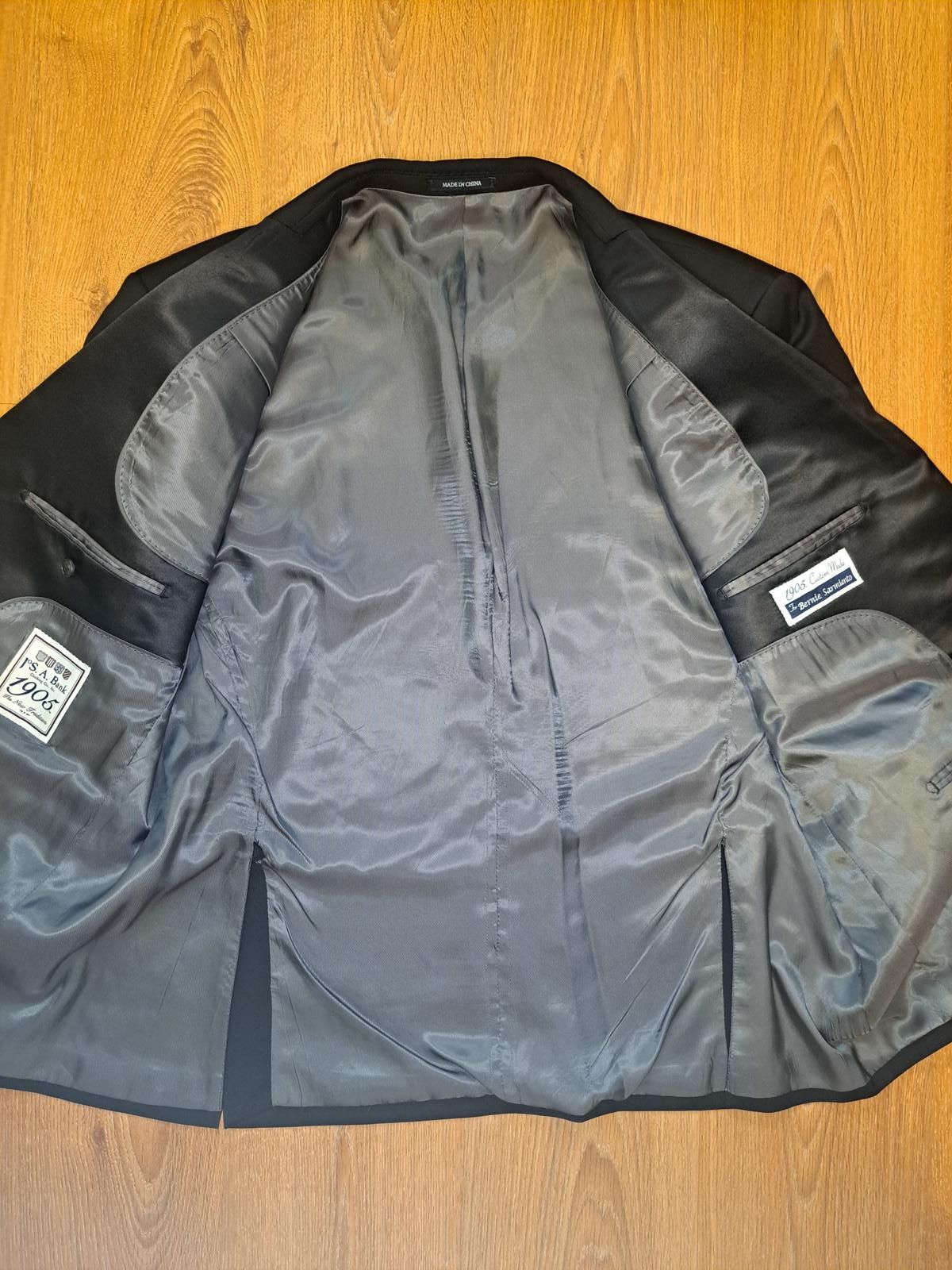 Jos. A. Bank Jos A Bank Tuxedo Jacket Mens 46S Black Wool Double Vented Size 46S - 6 Thumbnail
