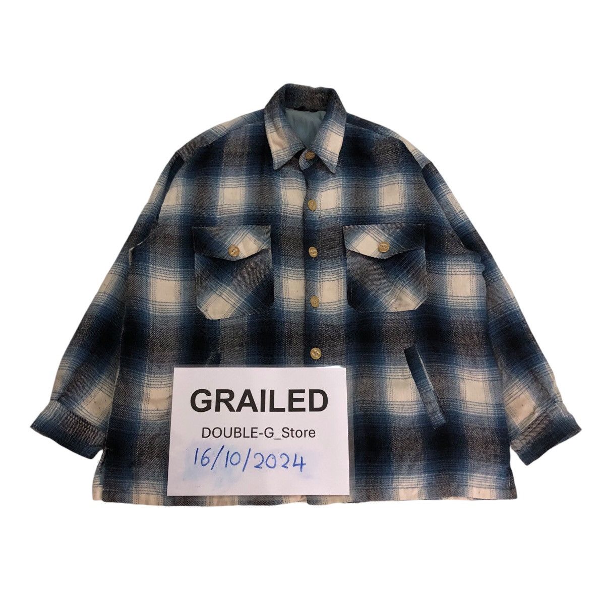 📌Vintage Chore Work Jacket Flannel Tartan Design