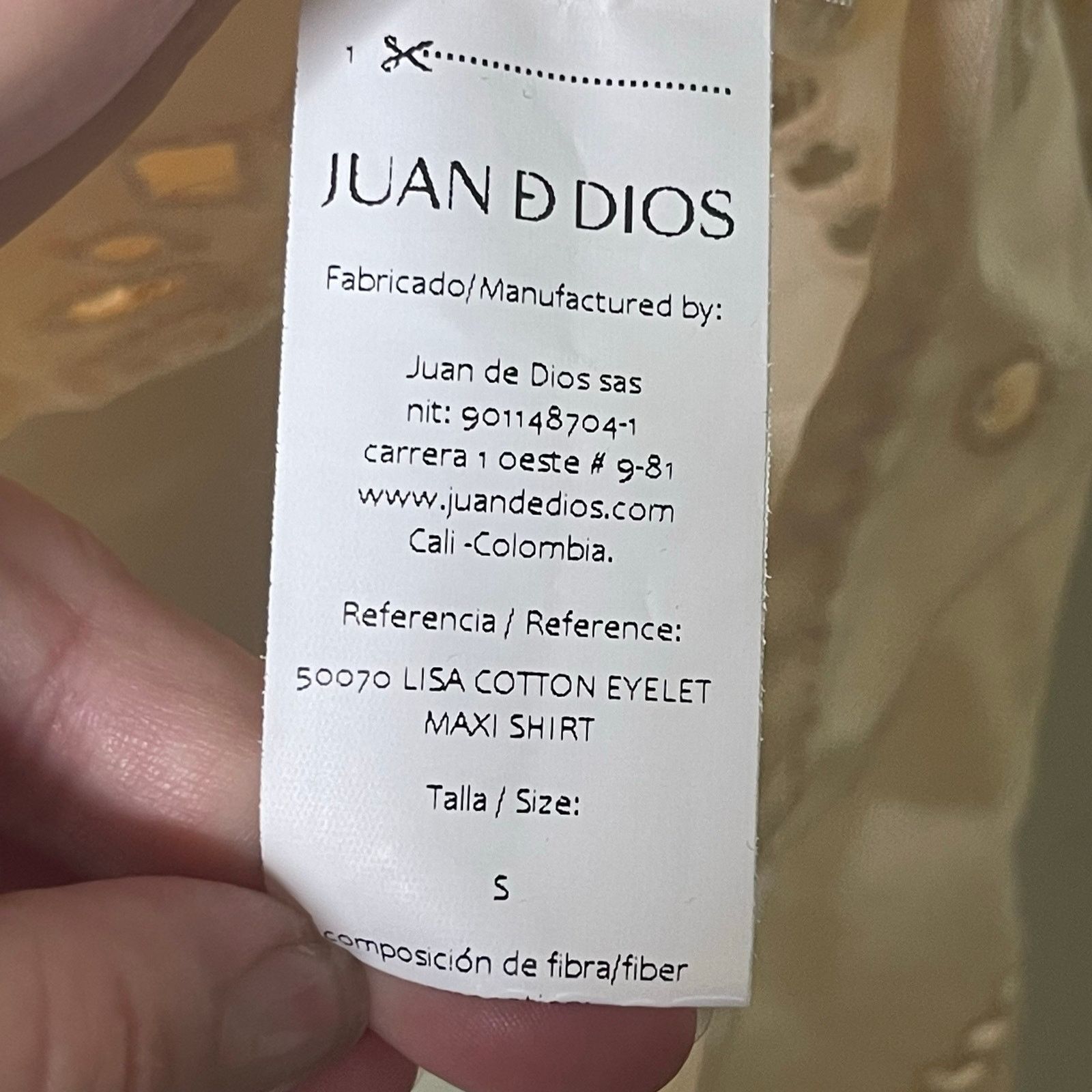 Other JUAN DE DIOS Lisa Cotton Eyelet Maxi Shirt in Beige Cream Size S / US 4 / IT 40 - 4 Thumbnail