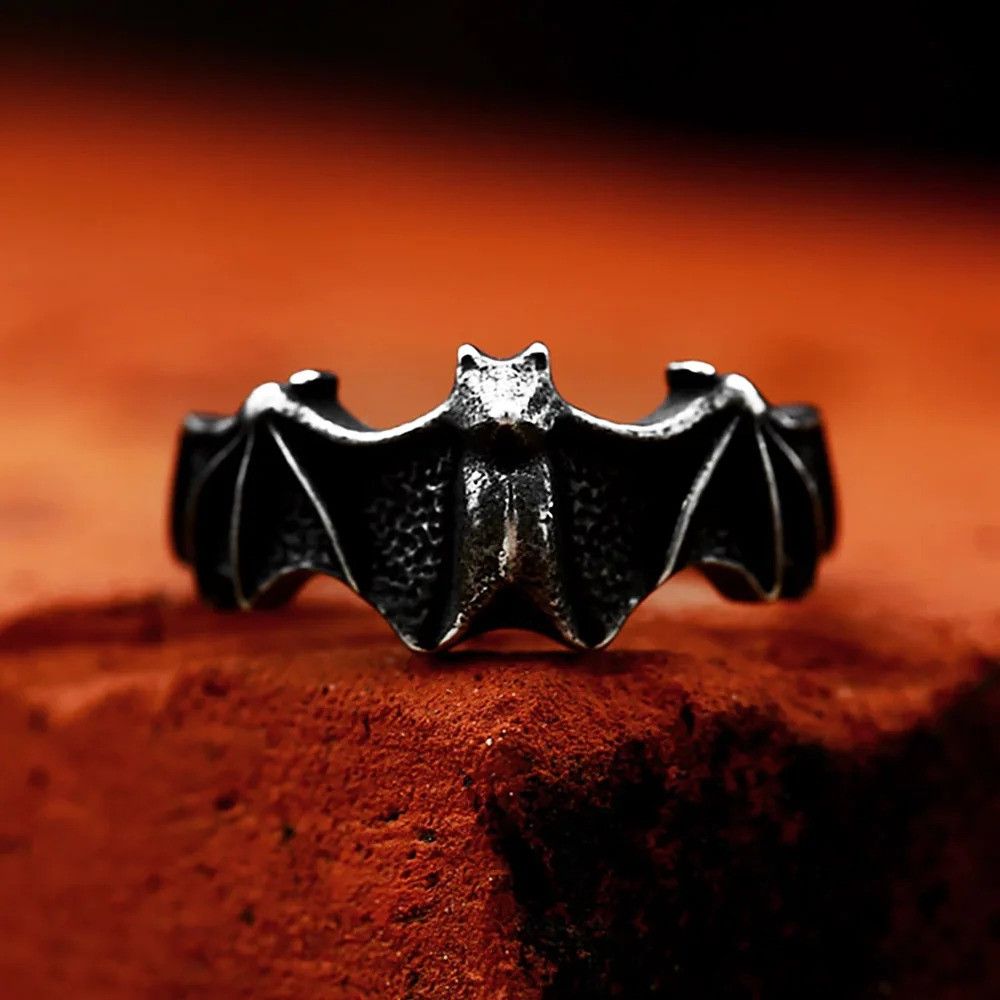Jewelry Cool 316L Stainless Steel Bat Ring Size ONE SIZE - 6 Thumbnail