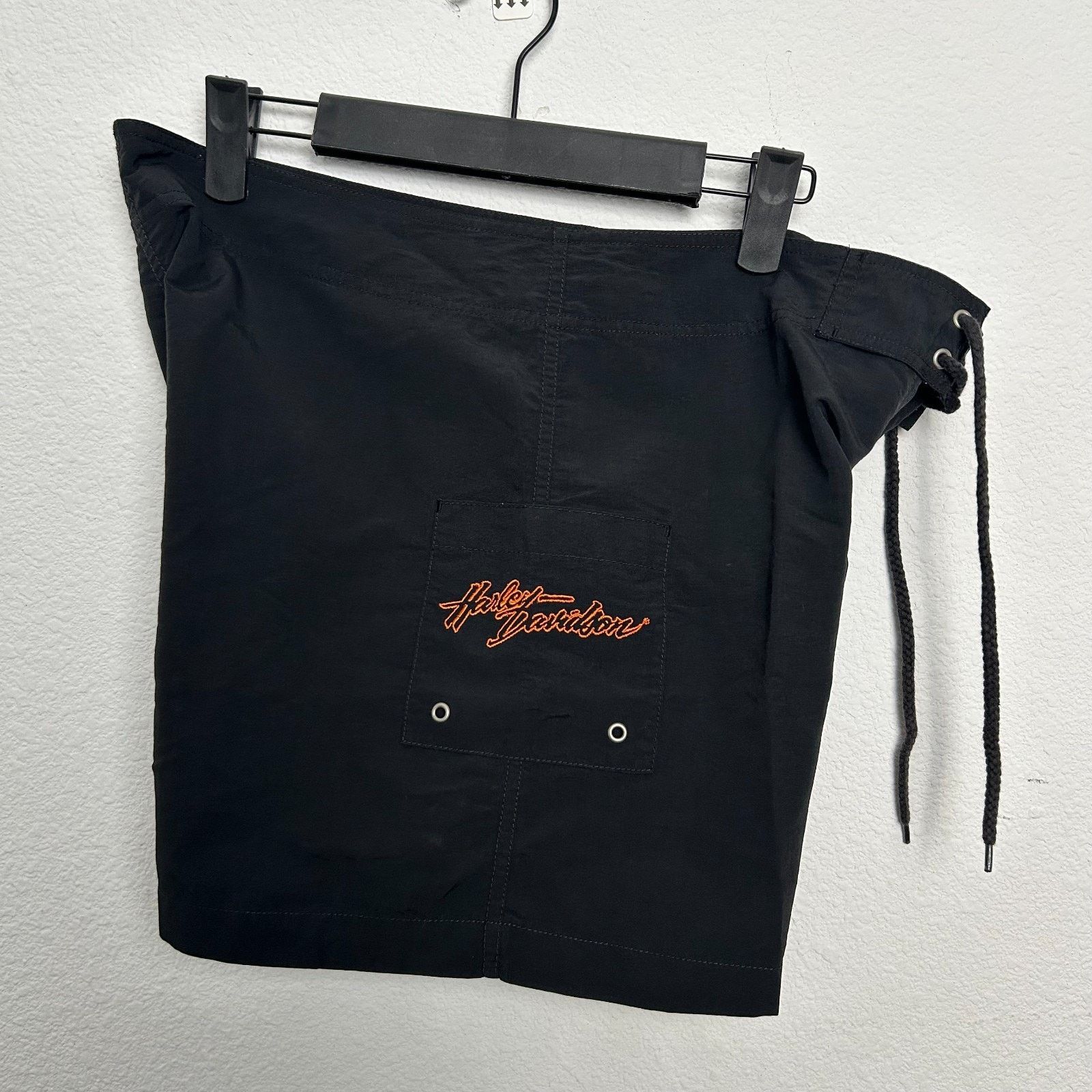 Harley Davidson Harley Davidson Board Shorts Womens Large Black 100% Nylon Size 30" / US 8 / IT 44 - 4 Thumbnail