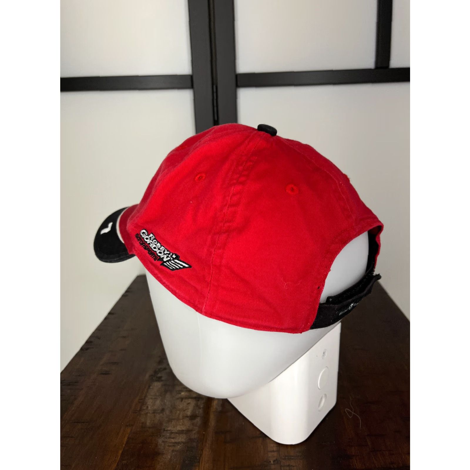 Vintage Jim Beam Racing Hat Cap Strap Back One Size Adult Red Cotton Twill Logo Motorsports Racing Adjustable Baseball Cap Mens Size ONE SIZE - 6 Thumbnail