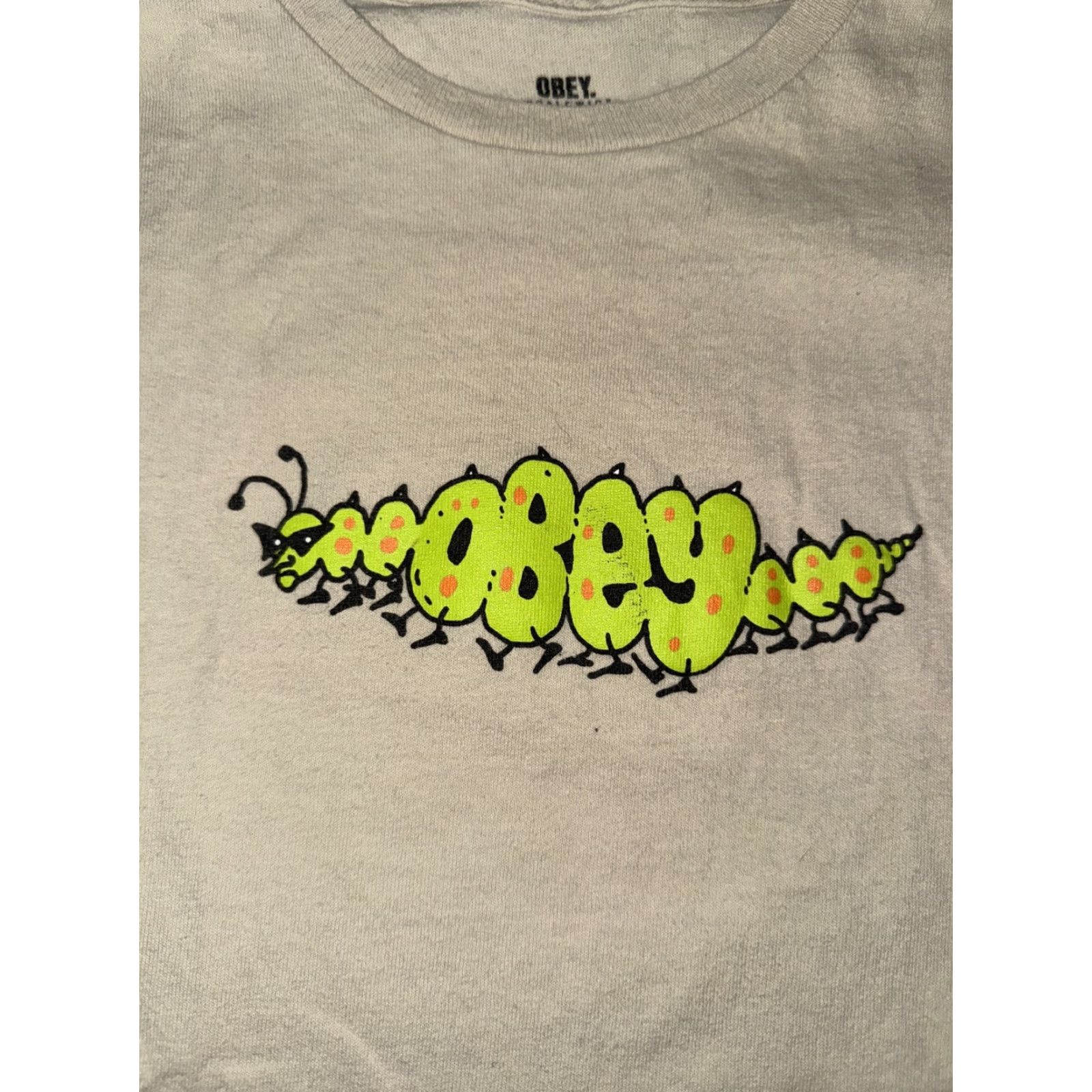 Obey Women's Obey T-Shirt Medium Tan Caterpillar 18x24 Size M / US 6-8 / IT 42-44 - 2 Thumbnail