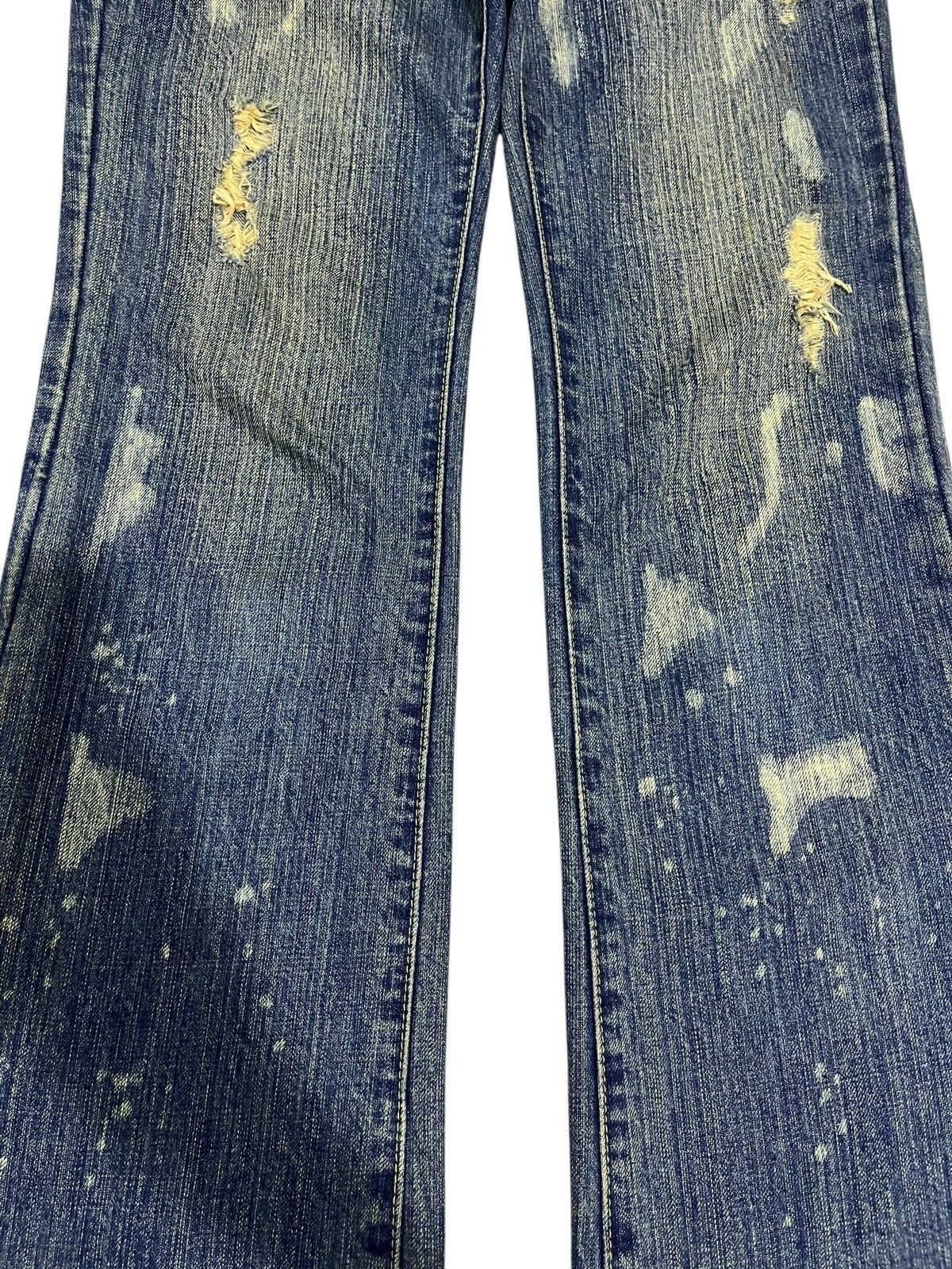 If Six Was Nine × Japanese Brand × Le Grande Bleu (L.G.B.) FLARE💥 Y2K JAPANESE BRAND RUSTY WASHED BLUE JEANS Size 29" - 4 Thumbnail