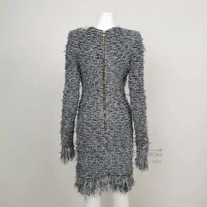 Balmain Balmain Multicolor Cotton Blend Dress for Women . Size XS / US 0-2 / IT 36-38 - 2 Thumbnail