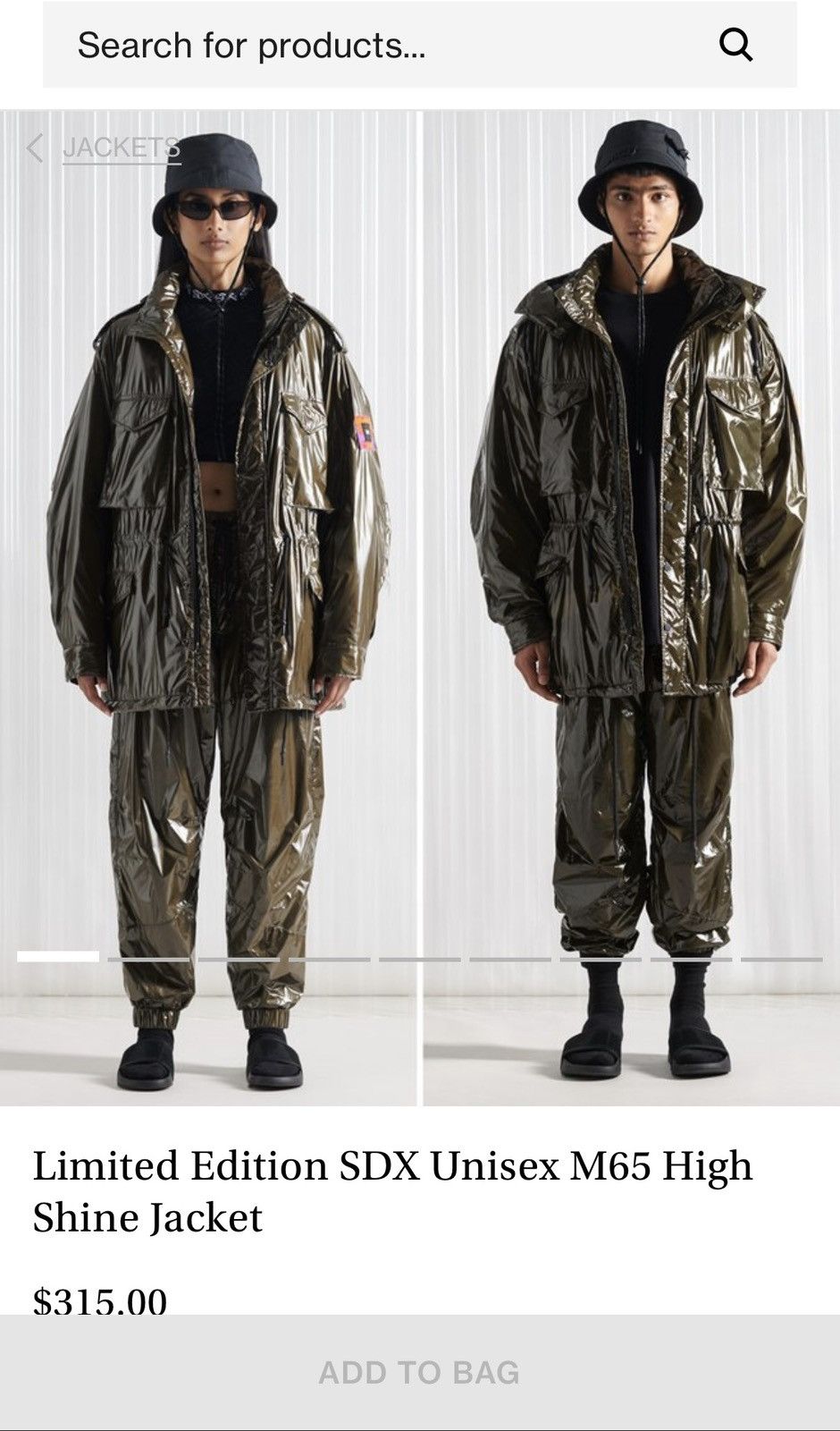 Superdry Limited Edition SDX Unisex M65 High Shine Jacket RRP 315$ Size US M / EU 48-50 / 2 - 1 Thumbnail