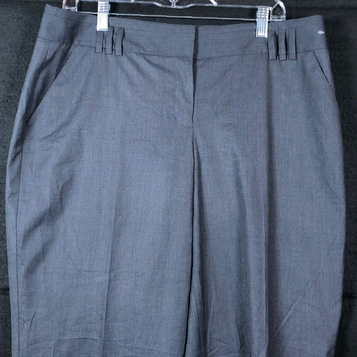 Express Express Pants Womens Dark Gray Mid Rise Straight Workwear Stretch 12 Regular Size 25" / US 0 / IT 36 - 2 Thumbnail