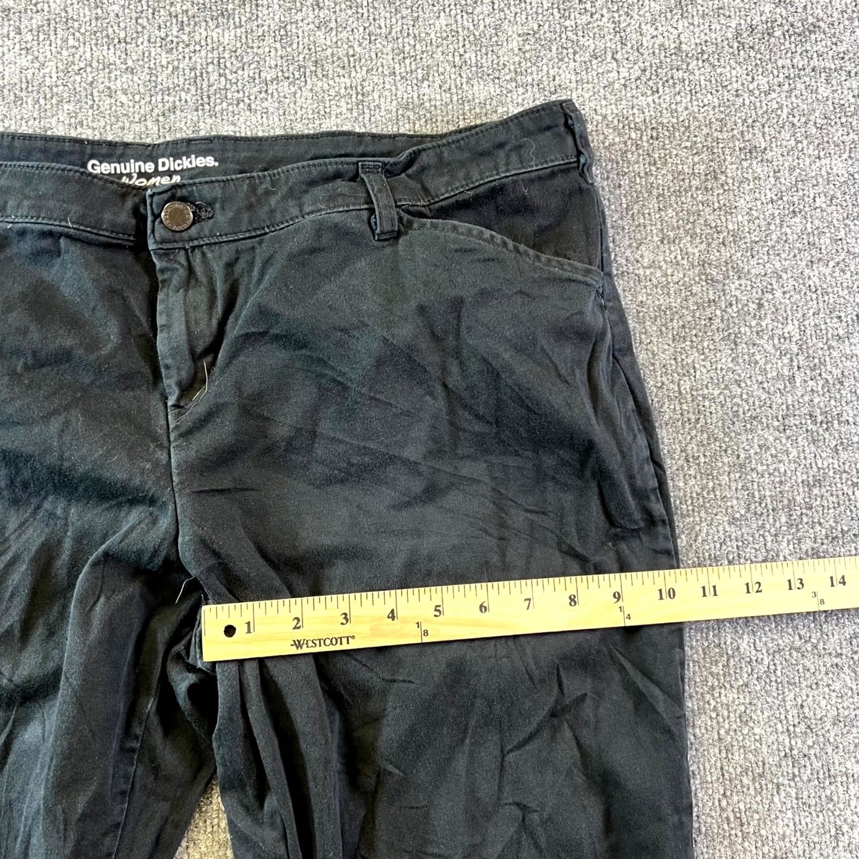Dickies Dickies Pants Women 16 Petite Black Twill Relaxed Fit Straight Leg Pants Size 38" / US 16 / IT 52 - 5 Thumbnail