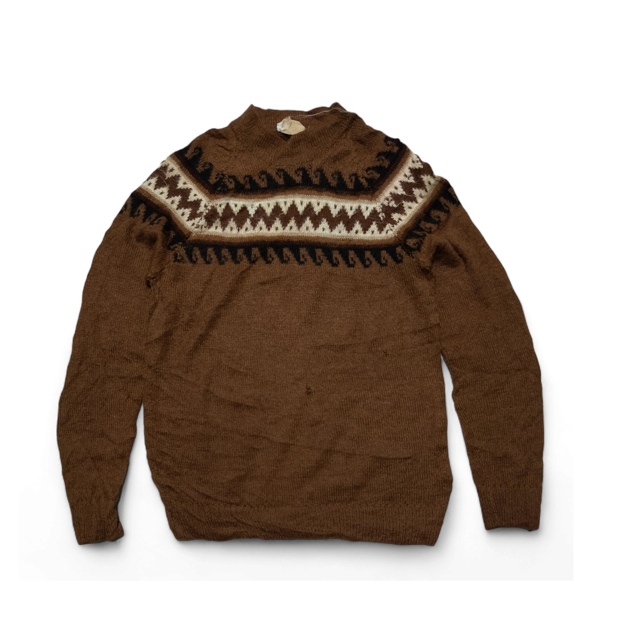 Other Vintage 40s 50s Hand Made Knit Wool Crewneck Sweater Size US M / EU 48-50 / 2 - 1 Thumbnail