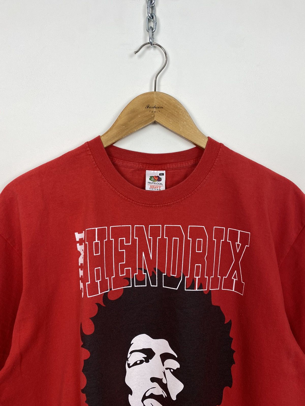 Jimi Hendrix Vintage Jimi Hendrix Short Sleeve T-Shirt Size XL Red Top Size US XL / EU 56 / 4 - 2 Thumbnail