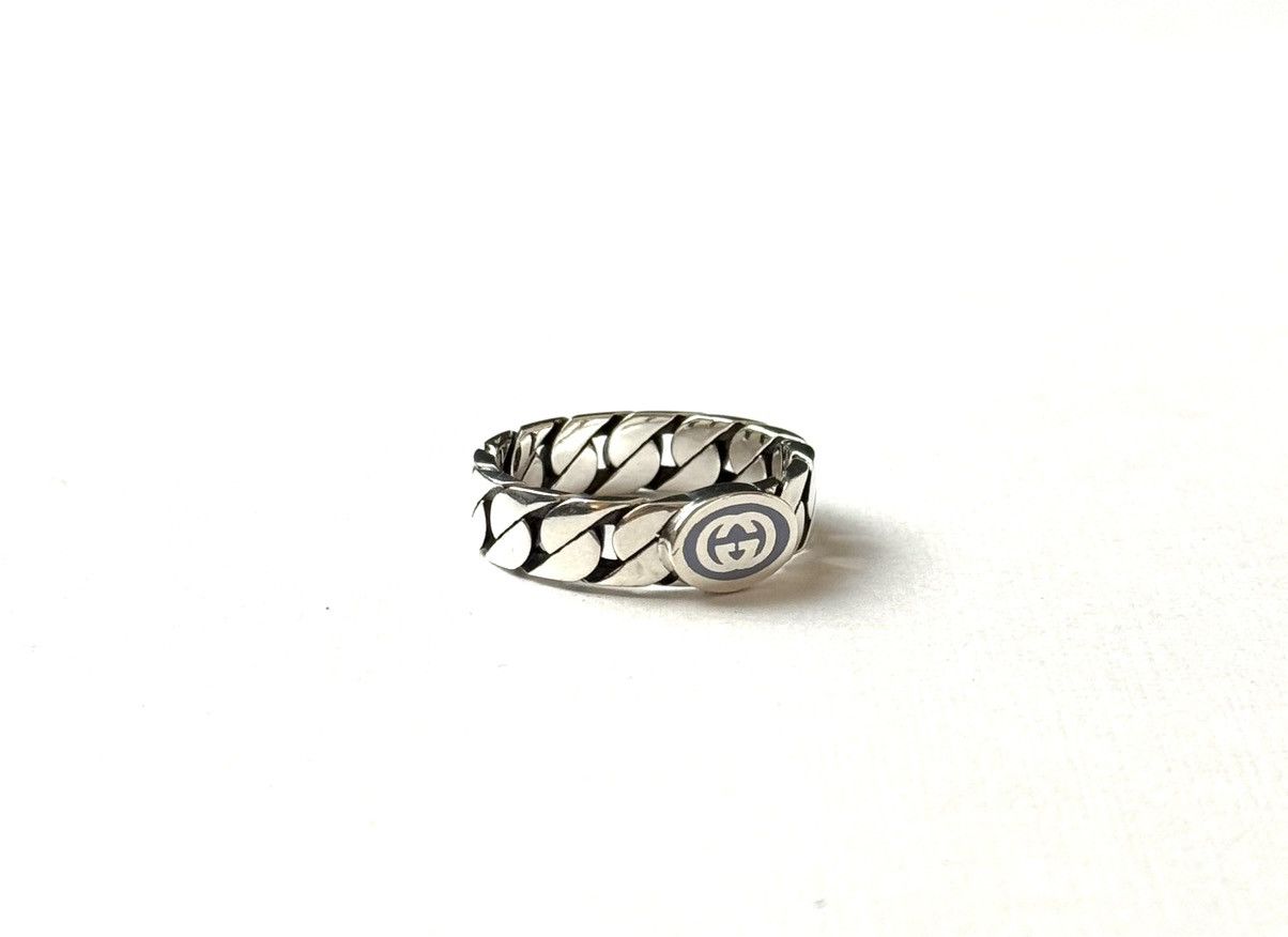 Gucci Gucci .925 Silver Link Ring Blue/Purple Size ONE SIZE - 3 Thumbnail
