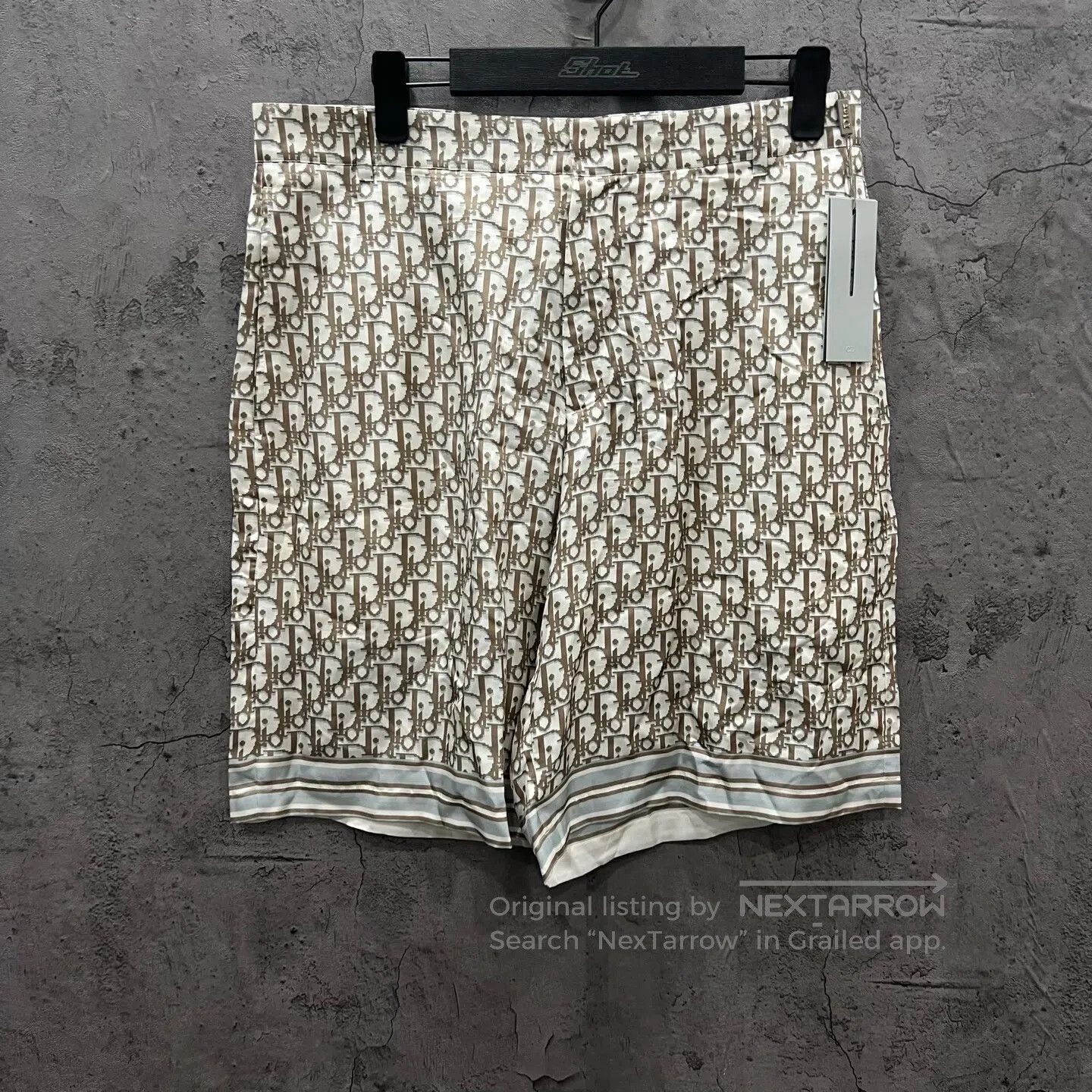 Dior Dior Monogram Printed Logo Silk Shorts| Size US 32 / EU 48 - 1 Thumbnail