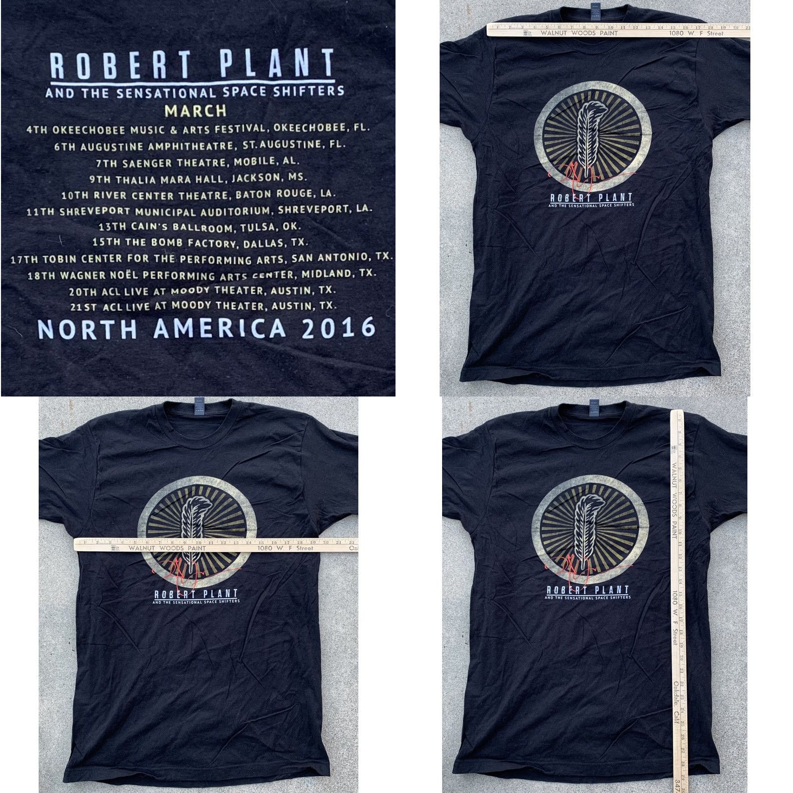 Tultex Robert Plant and the Sensational Space Shifters North America 2016 concert tee L Size US L / EU 52-54 / 3 - 8 Thumbnail