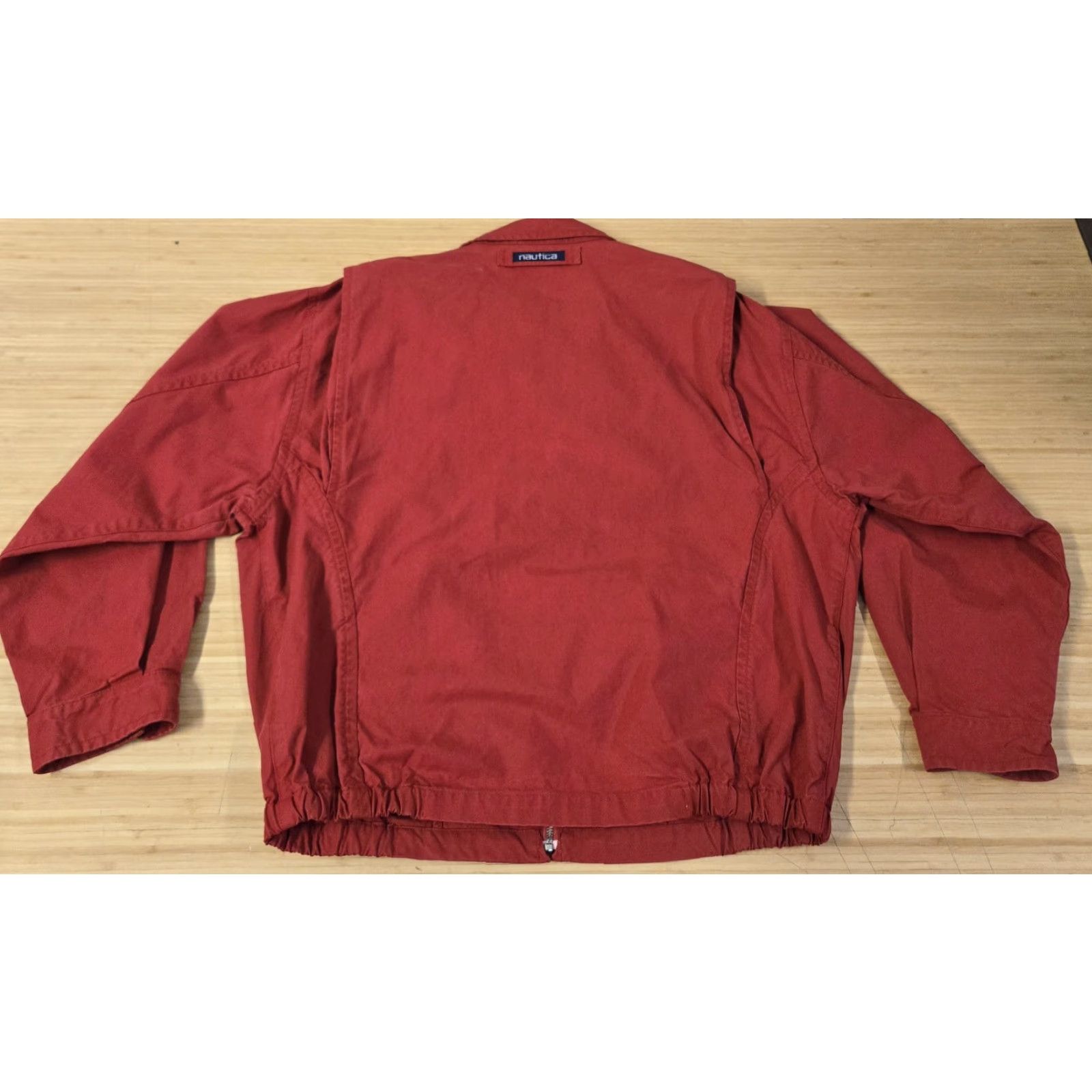 Nautica Nautica Jacket Mens M Red Full Zip Cotton Casual Lightweight Classic Logo Size US M / EU 48-50 / 2 - 5 Thumbnail