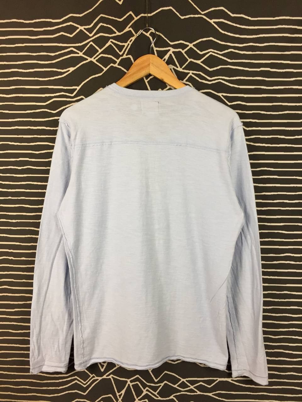 Diesel Diesel Co. Light Blue Pocket Long Sleeve Henley Tee Size S Size US S / EU 44-46 / 1 - 8 Thumbnail