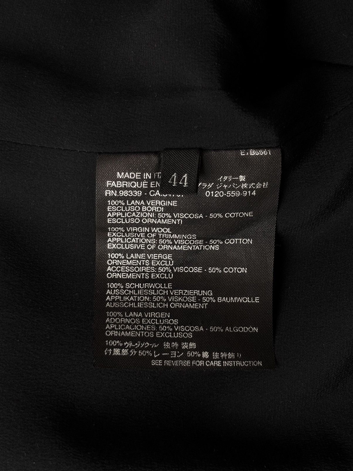 Prada Prada Black Jewel Embellished Cropped Wool Jacket Size M / US 6-8 / IT 42-44 - 13 Thumbnail