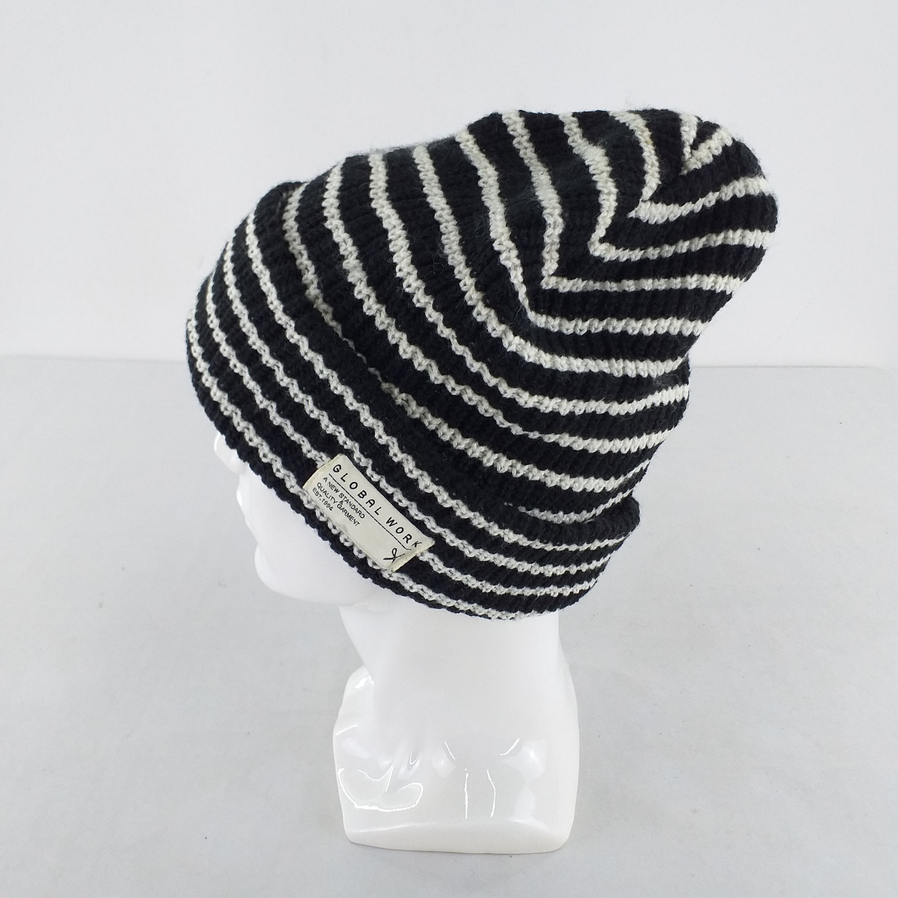 Global Work Vintage Global Work Stripes Snow Cap Hat Beanie -BN474 Size ONE SIZE - 1 Thumbnail