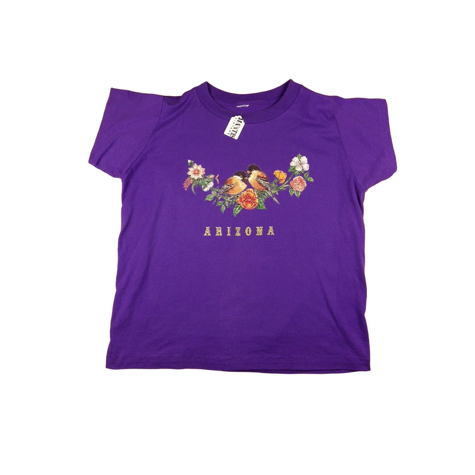 Vintage Vintage Women's Arizona Bird Purple Single Stitch T-Shirt Size M / US 6-8 / IT 42-44 - 1 Thumbnail