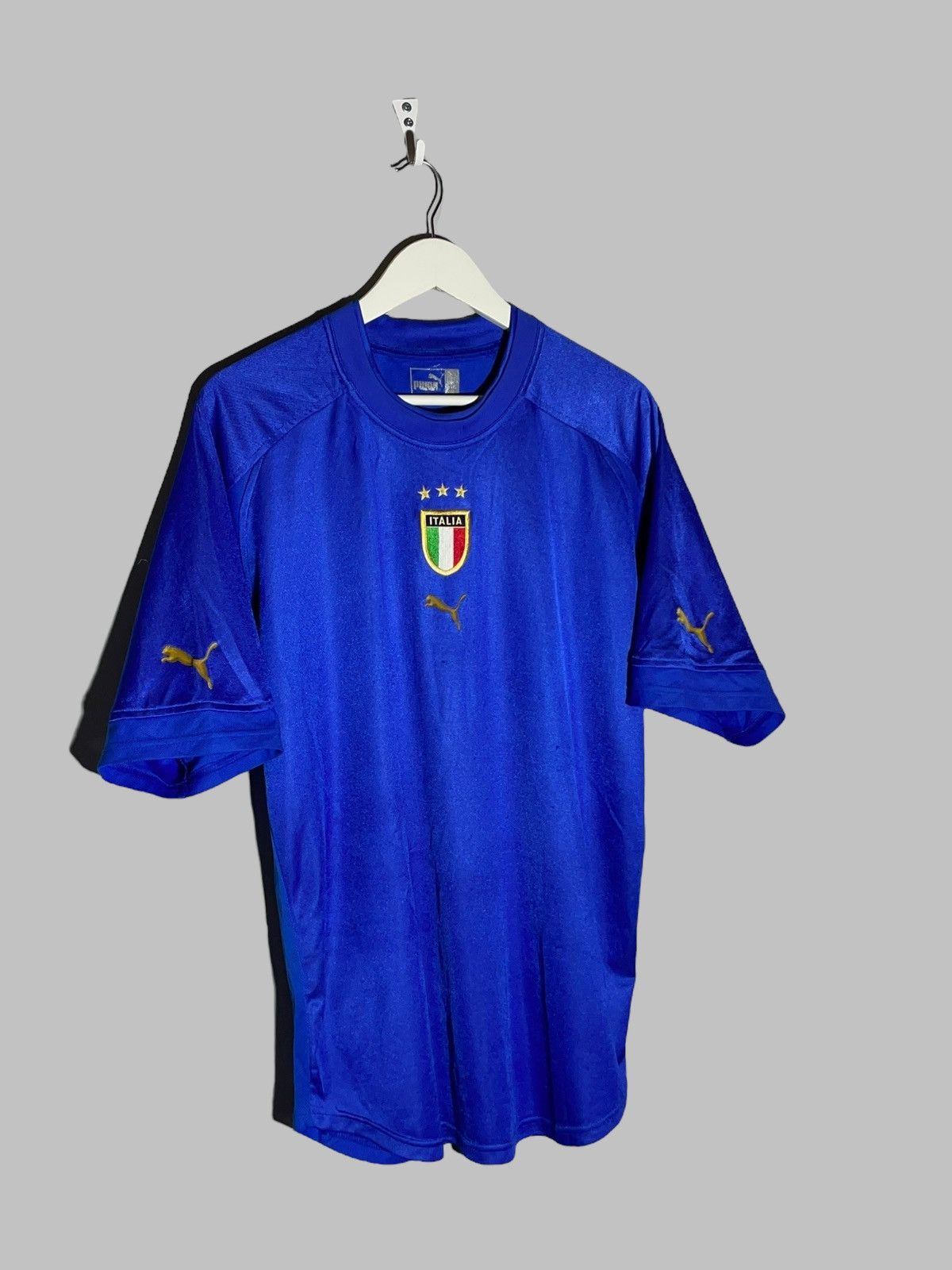 Puma × Vintage Italy Puma 2004 Home Football Shirt Centre Logo Y2k Hype Size US L / EU 52-54 / 3 - 2 Thumbnail