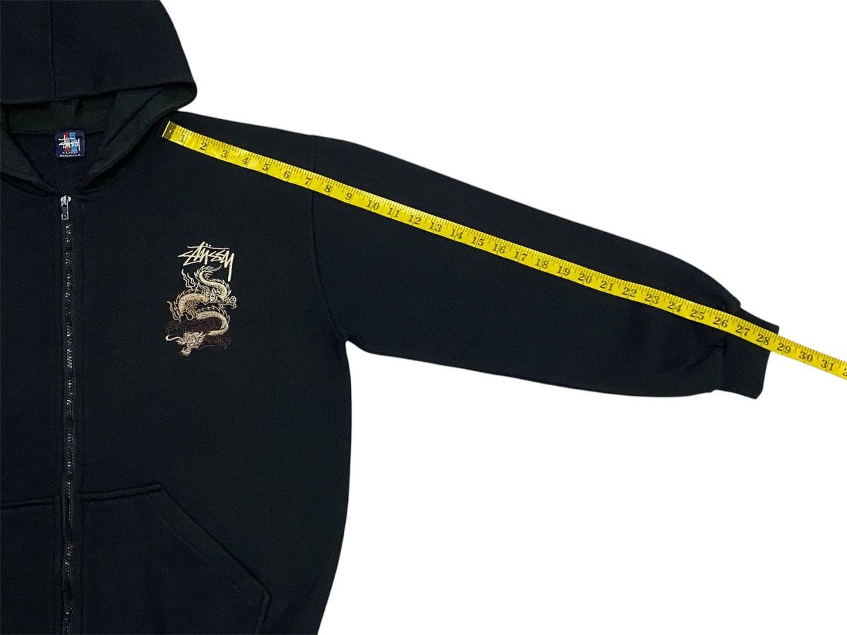 Stussy × Vintage Rare🔥Vintage 90s Stussy Dragon Embroidered Zipper Hoodie Size US L / EU 52-54 / 3 - 18 Thumbnail